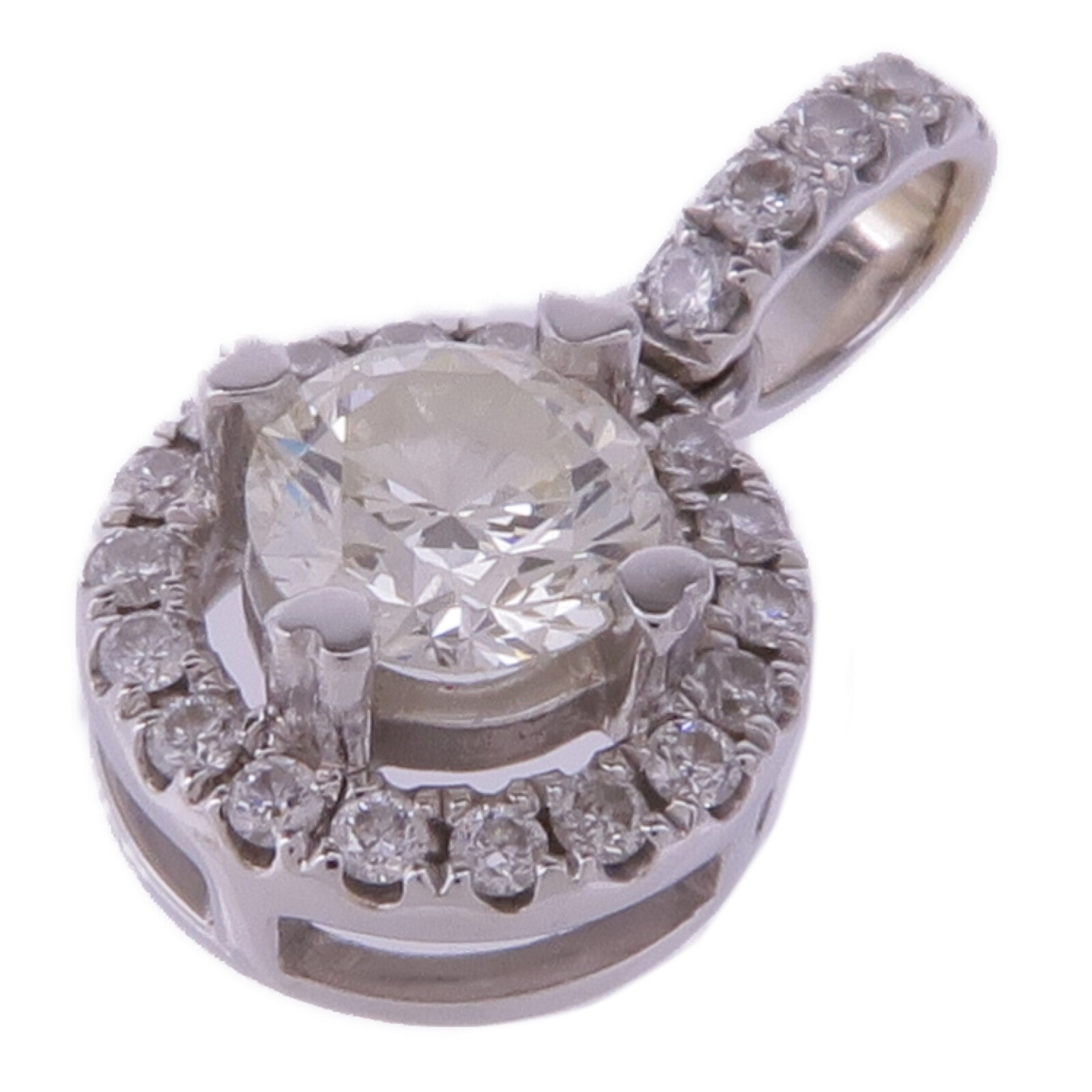 JEWELRY 18K白金Diamond Pendant Top鑽石吊墜