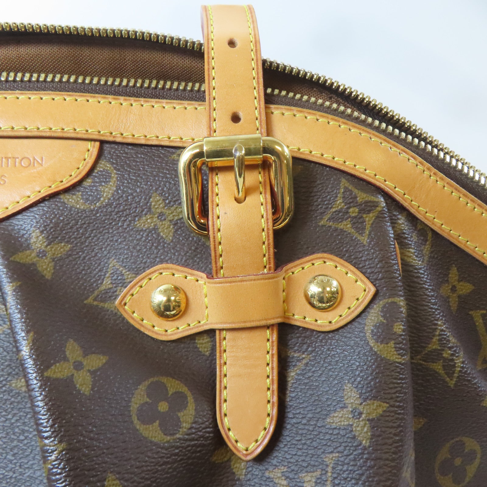 LOUIS VUITTON Monogram Tivoli GM金扣手挽袋啡色