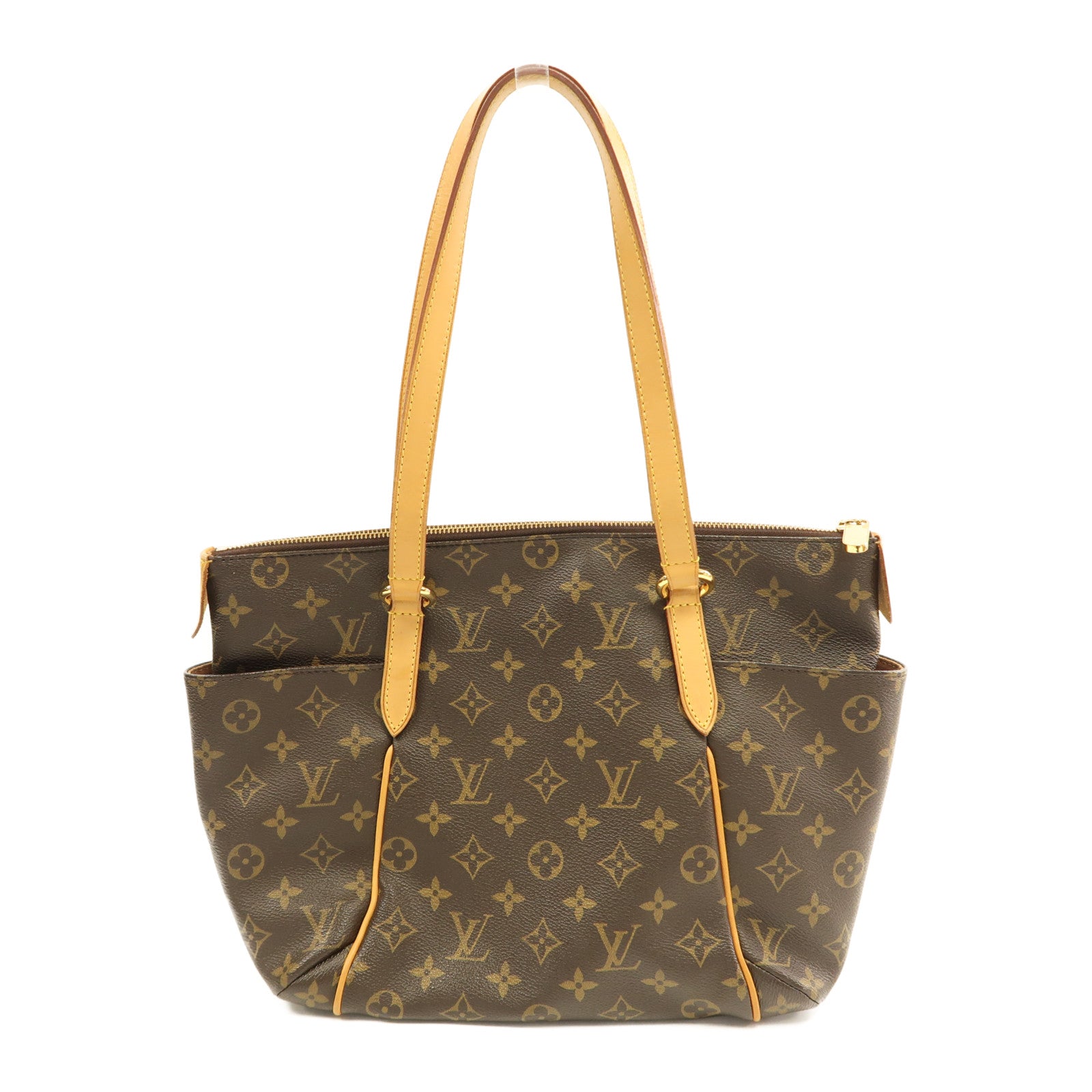 LOUIS VUITTON Monogram Totally MM金扣肩背袋棕色