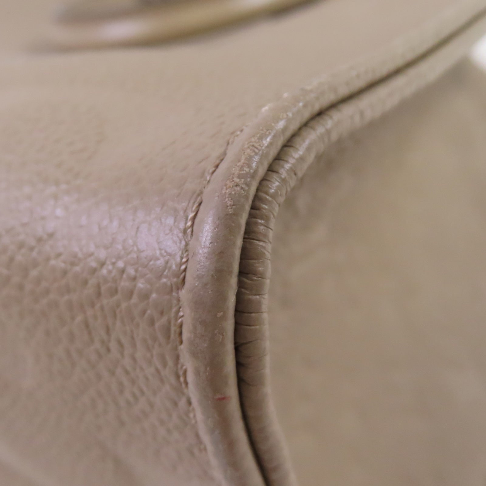 LOUIS VUITTON Monogram Empreinte Giant OnTheGo MM 2Way Tote Bag金扣手挽肩背兩用袋米色