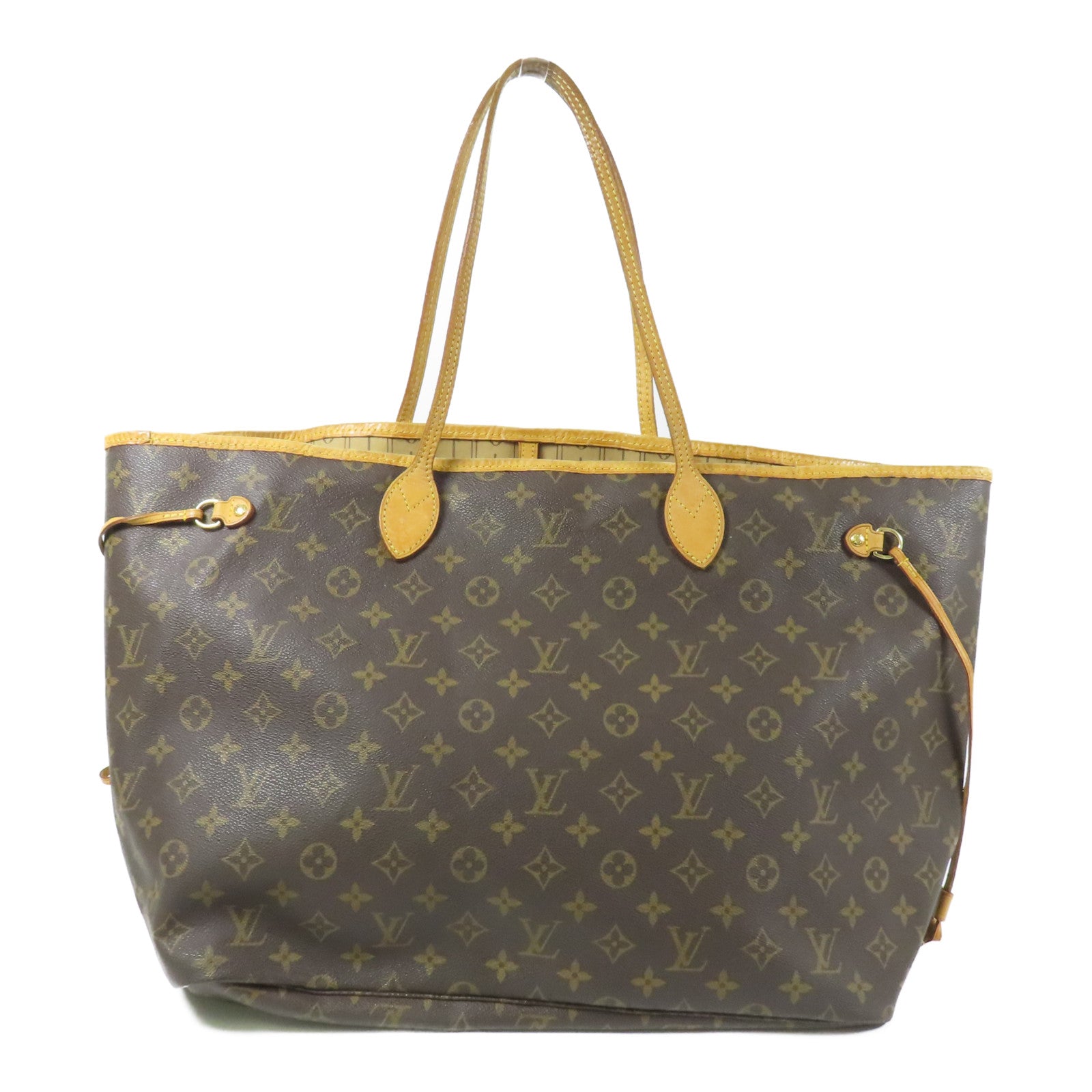 LOUIS VUITTON Monogram Neverfull GM金扣手挽袋