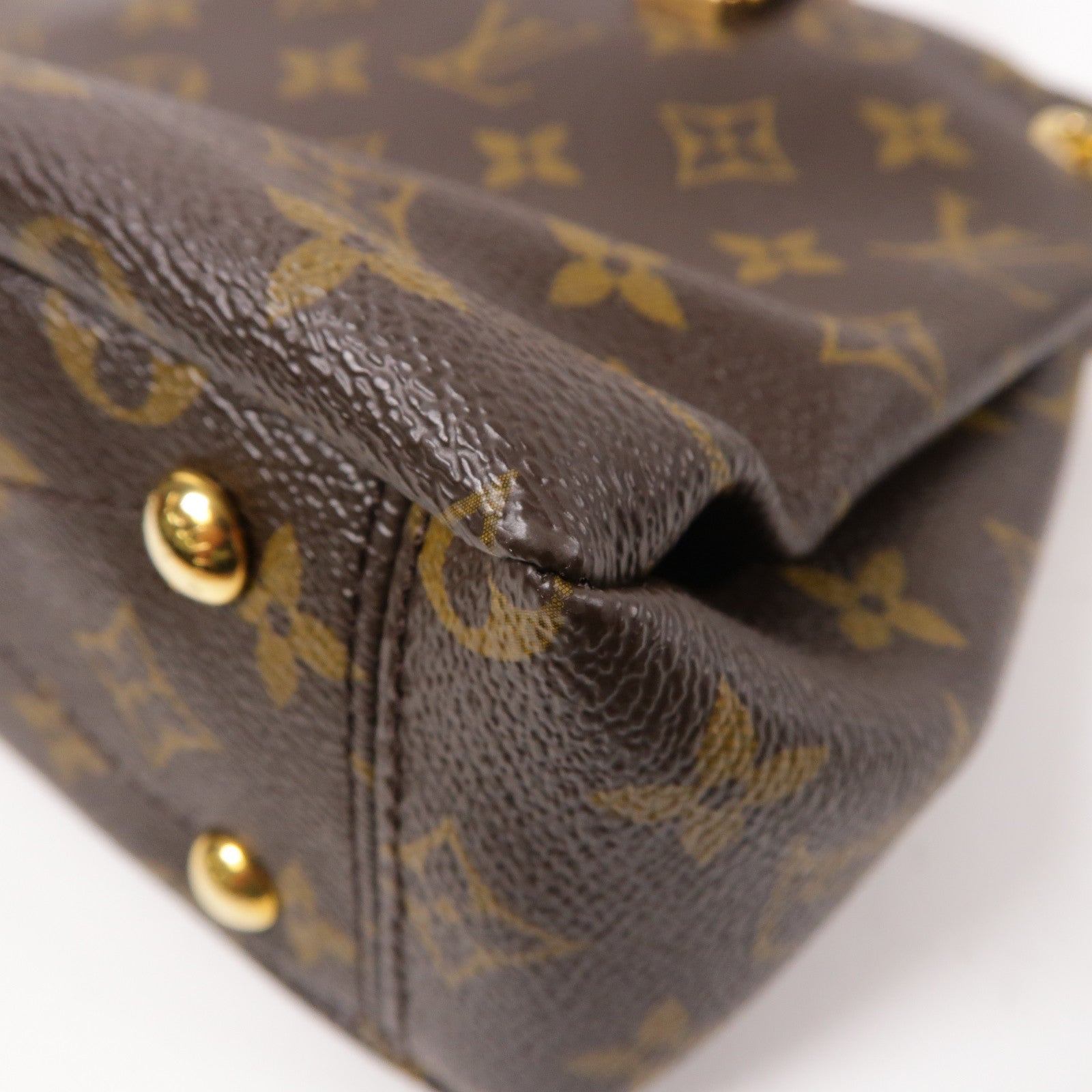 LOUIS VUITTON Monogram Pallas MM金扣手挽肩背兩用袋啡色