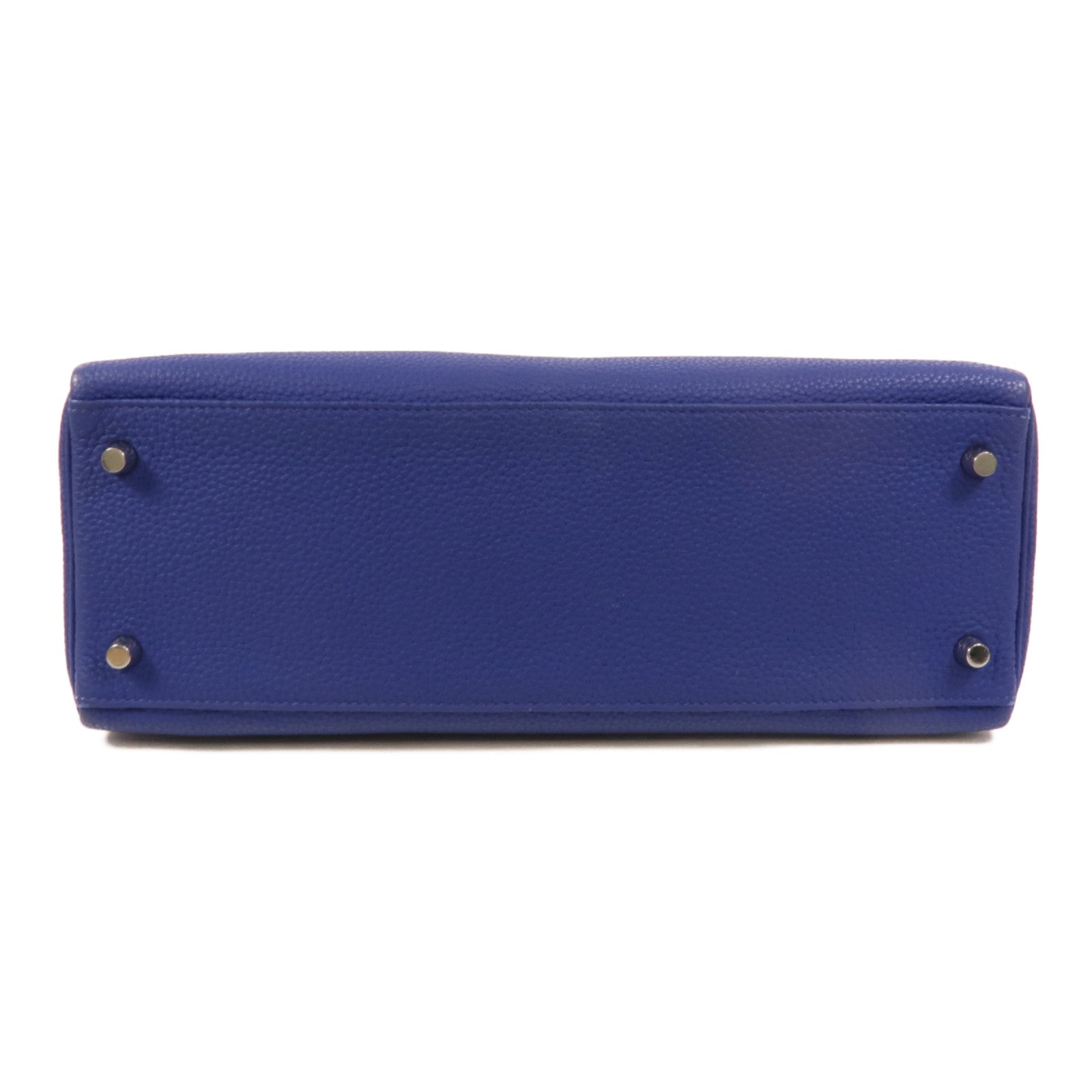 HERMES Togo皮革Kelly 32手挽肩背兩用袋Blue Electrique
