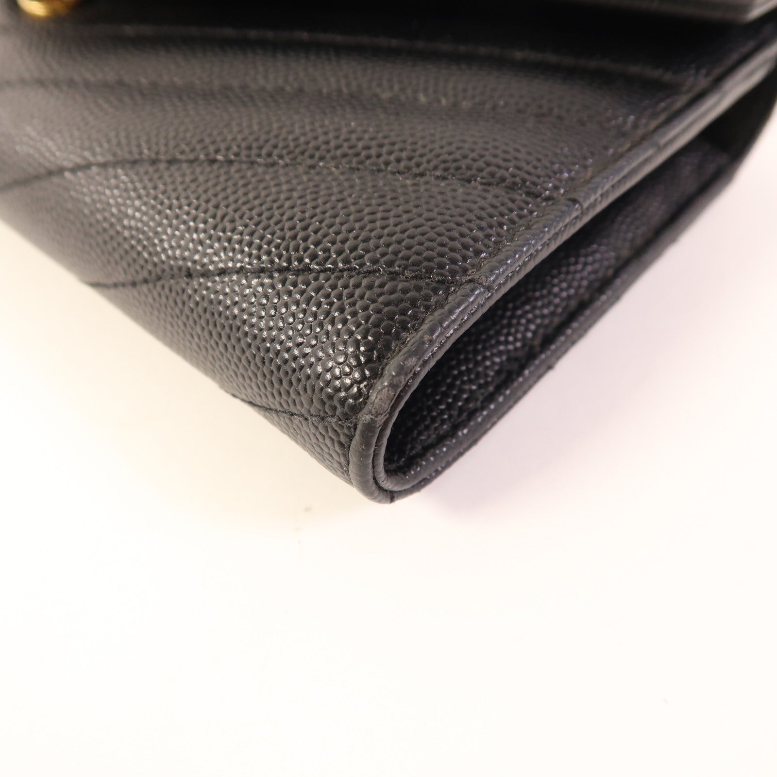 SAINT LAURENT 牛皮皮革Long Wallet金扣長錢包