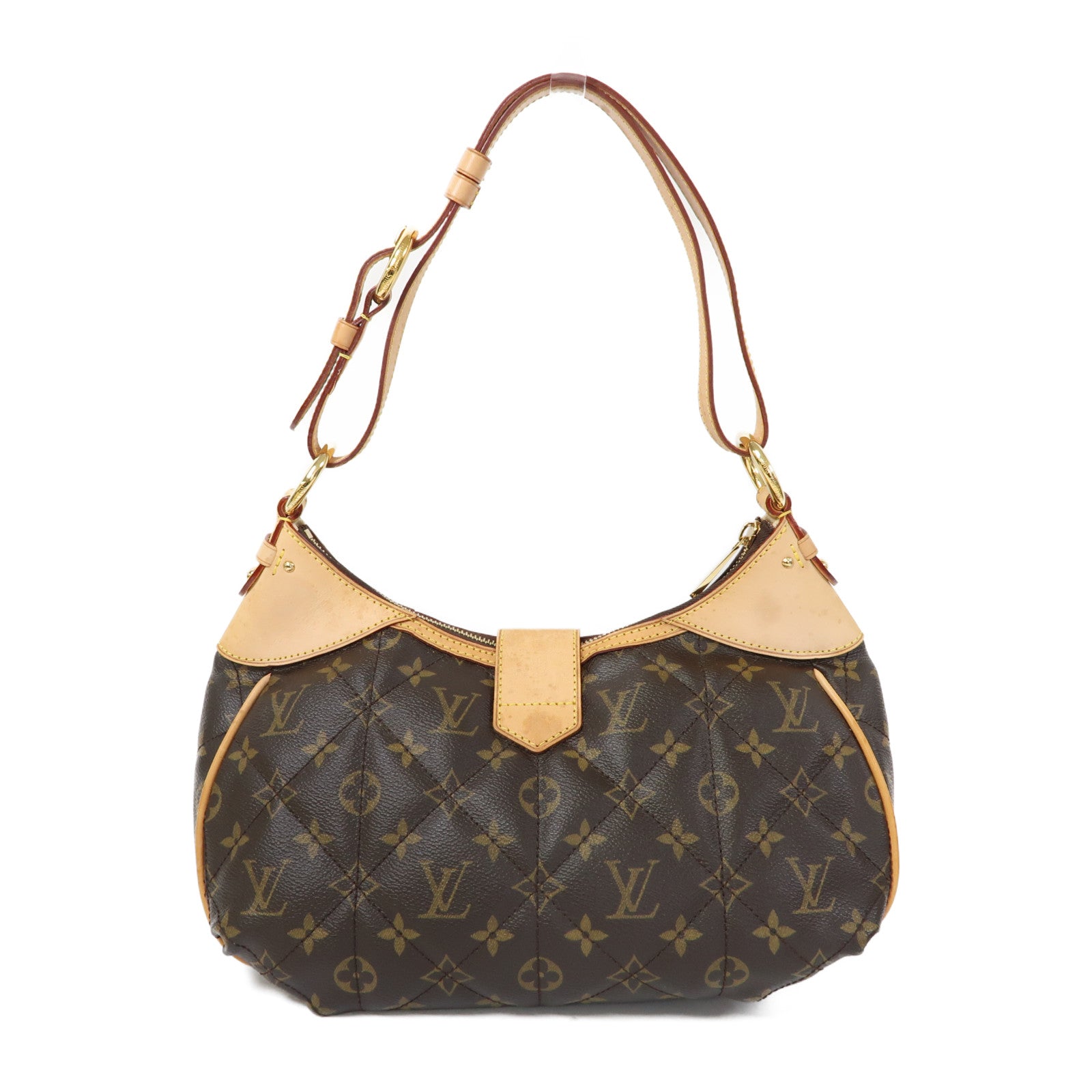 LOUIS VUITTON 【激減優惠】Monogram City Bag PM金扣肩背袋啡色