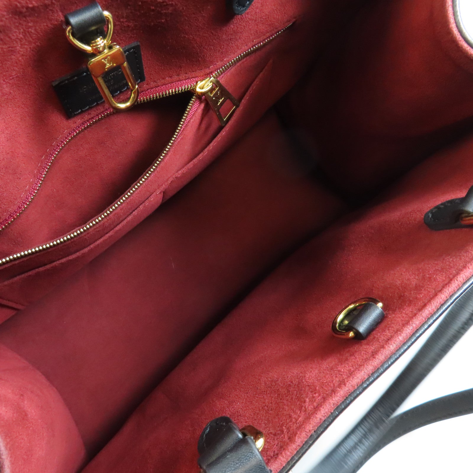 LOUIS VUITTON Monogram Empreinte OnTheGo MM金扣手挽肩背兩用袋黑色