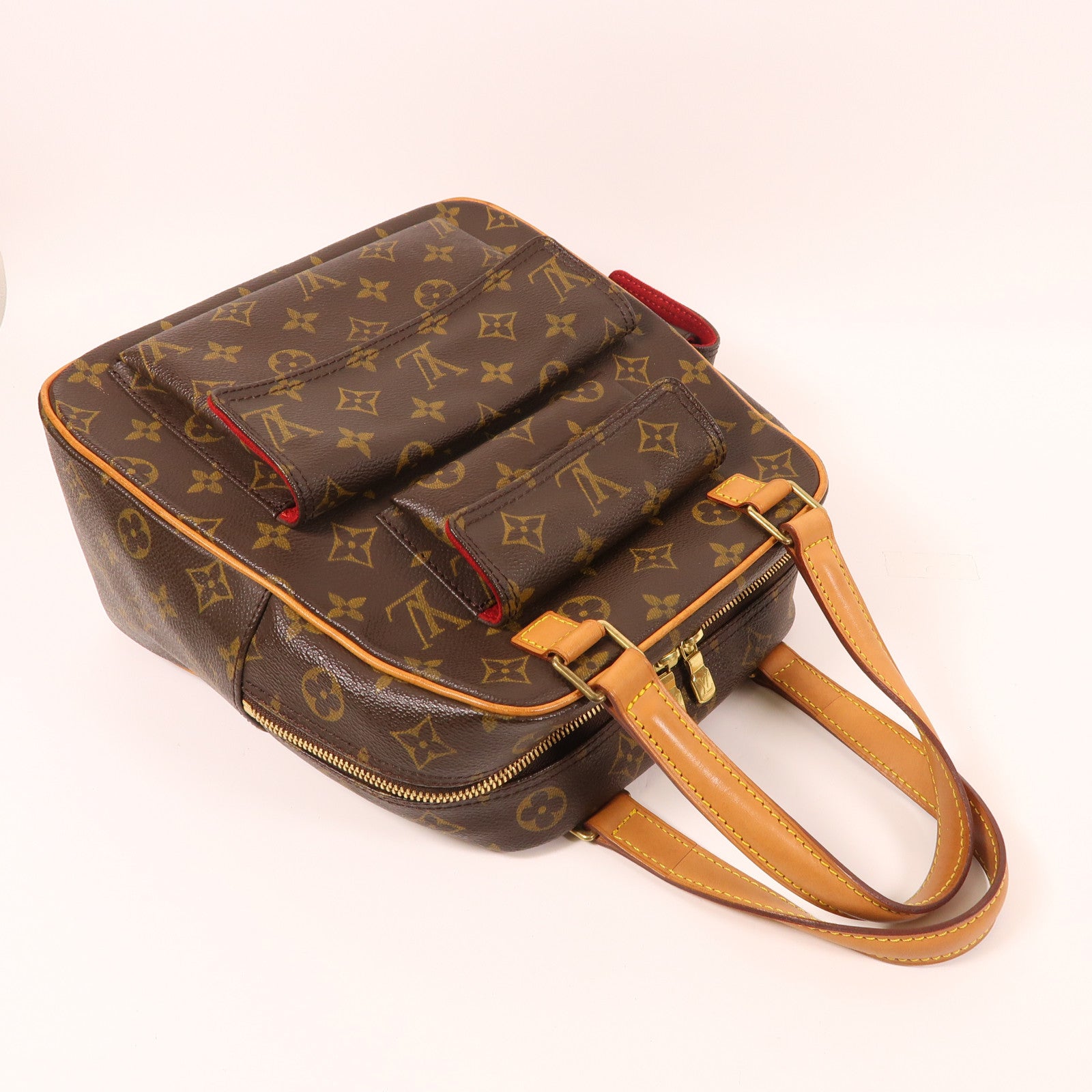 LOUIS VUITTON Monogram Excentri-cite金扣手挽袋棕色