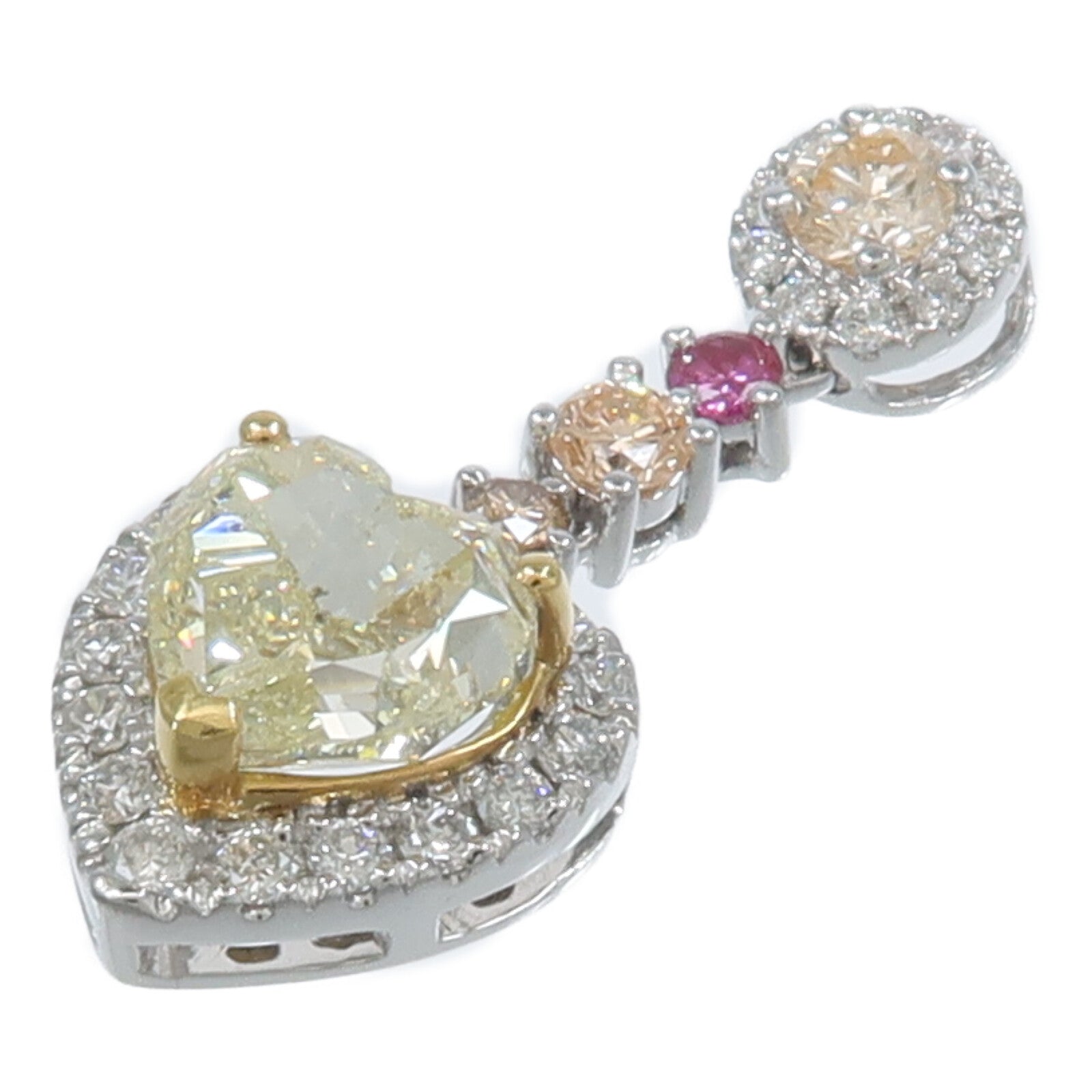 JEWELRY 18K白金Diamond Pendant Top鑽石吊墜