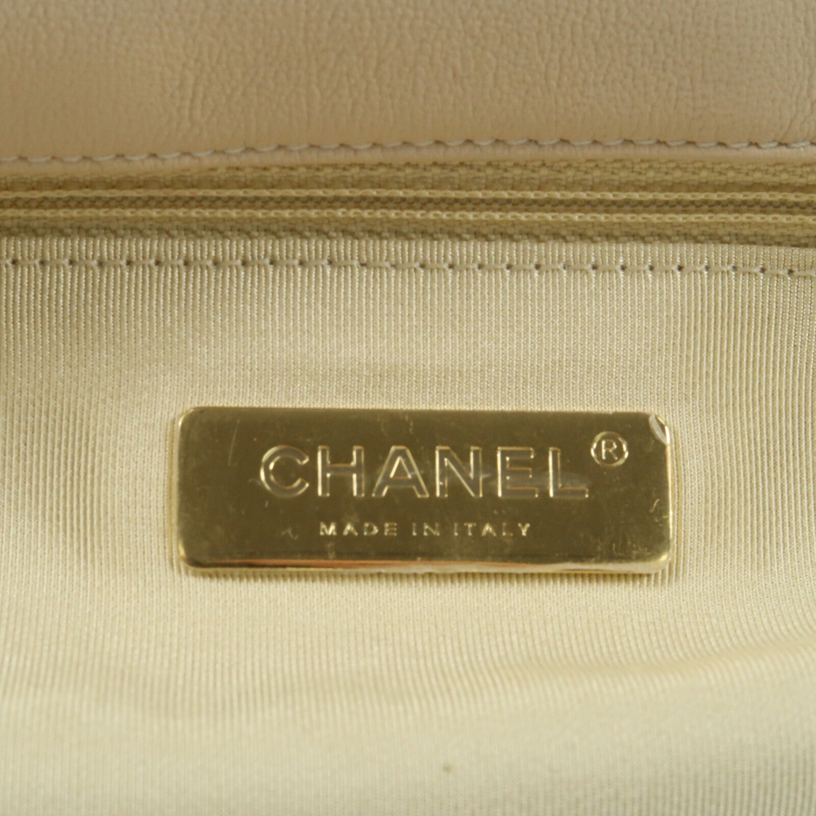 CHANEL 羊皮皮革C19 Small鏈帶手挽肩背兩用袋