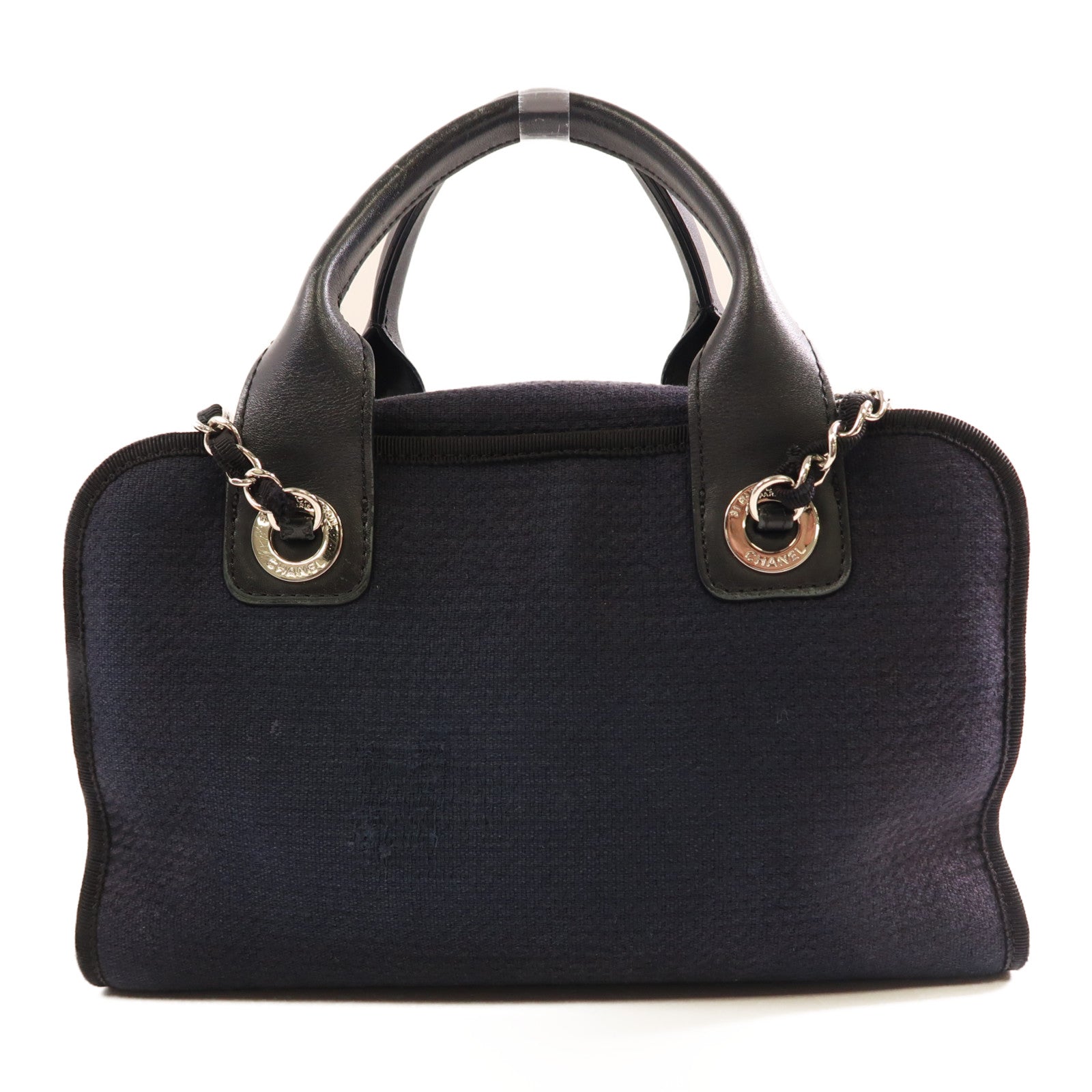 CHANEL 帆布Chain Shoulder手挽肩背兩用袋