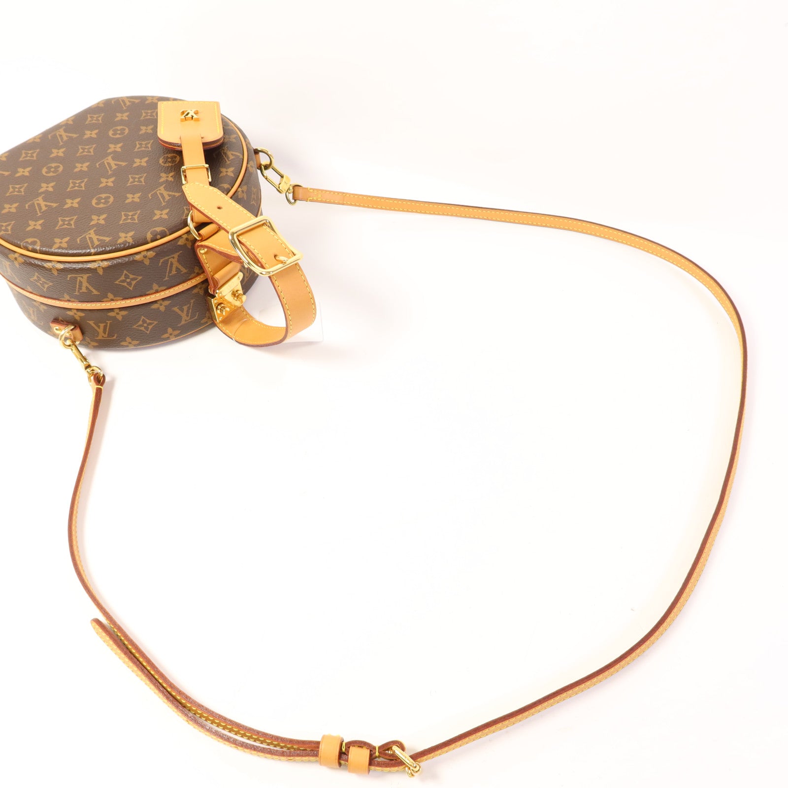 LOUIS VUITTON Monogram Petite Boite Chapeau金扣手挽肩背兩用袋