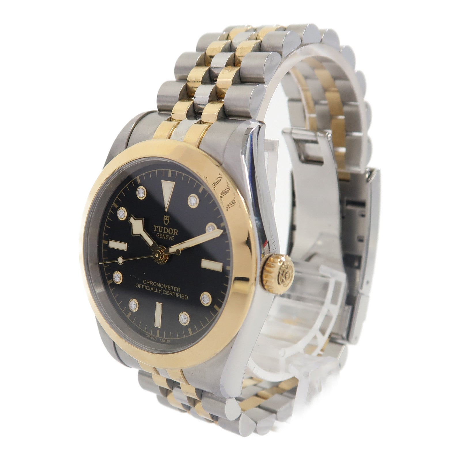 TUDOR Black Bay 18K黃金/不鏽鋼手錶自動機芯黑色