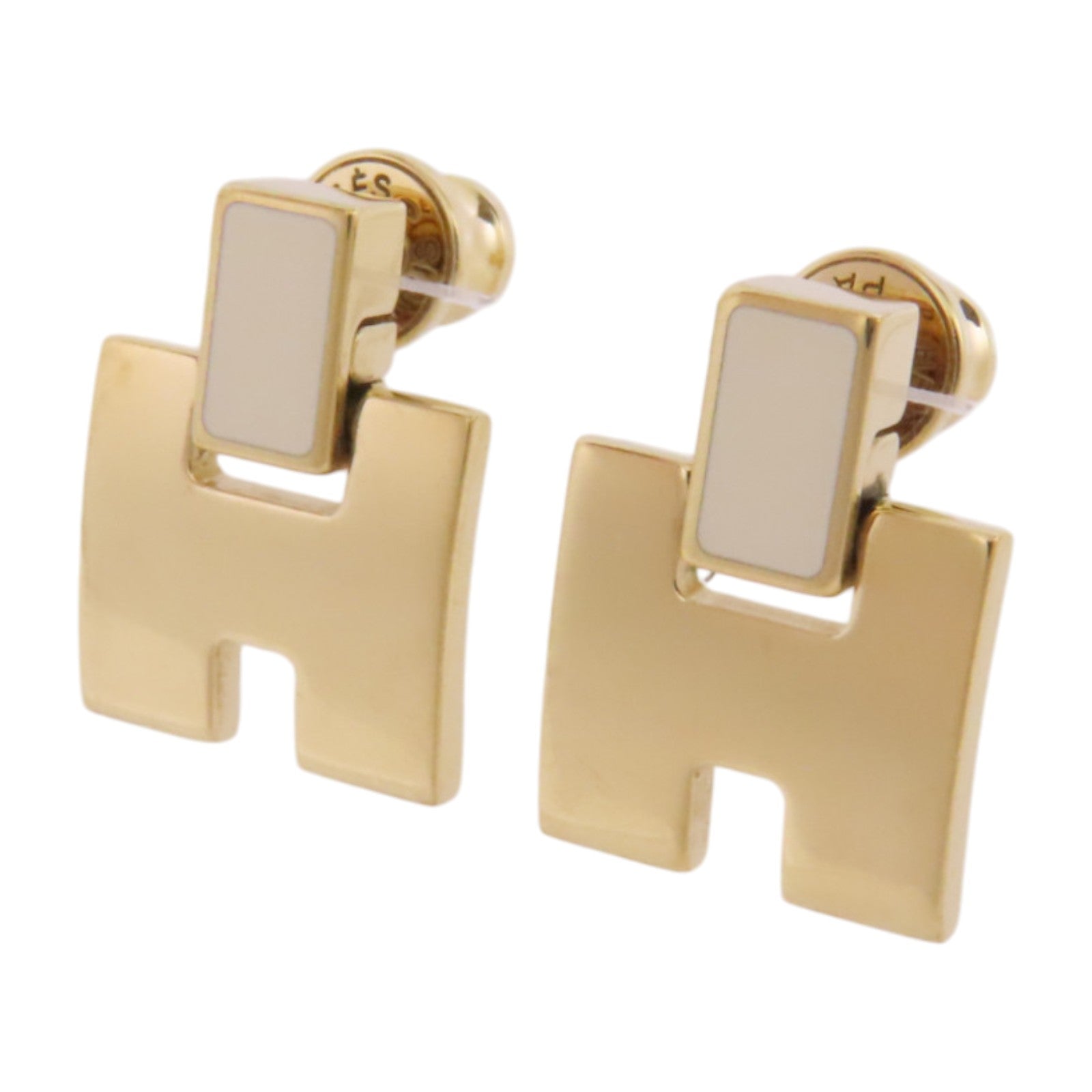 HERMES 金屬/琺瑯Eileen Earrings金扣耳環