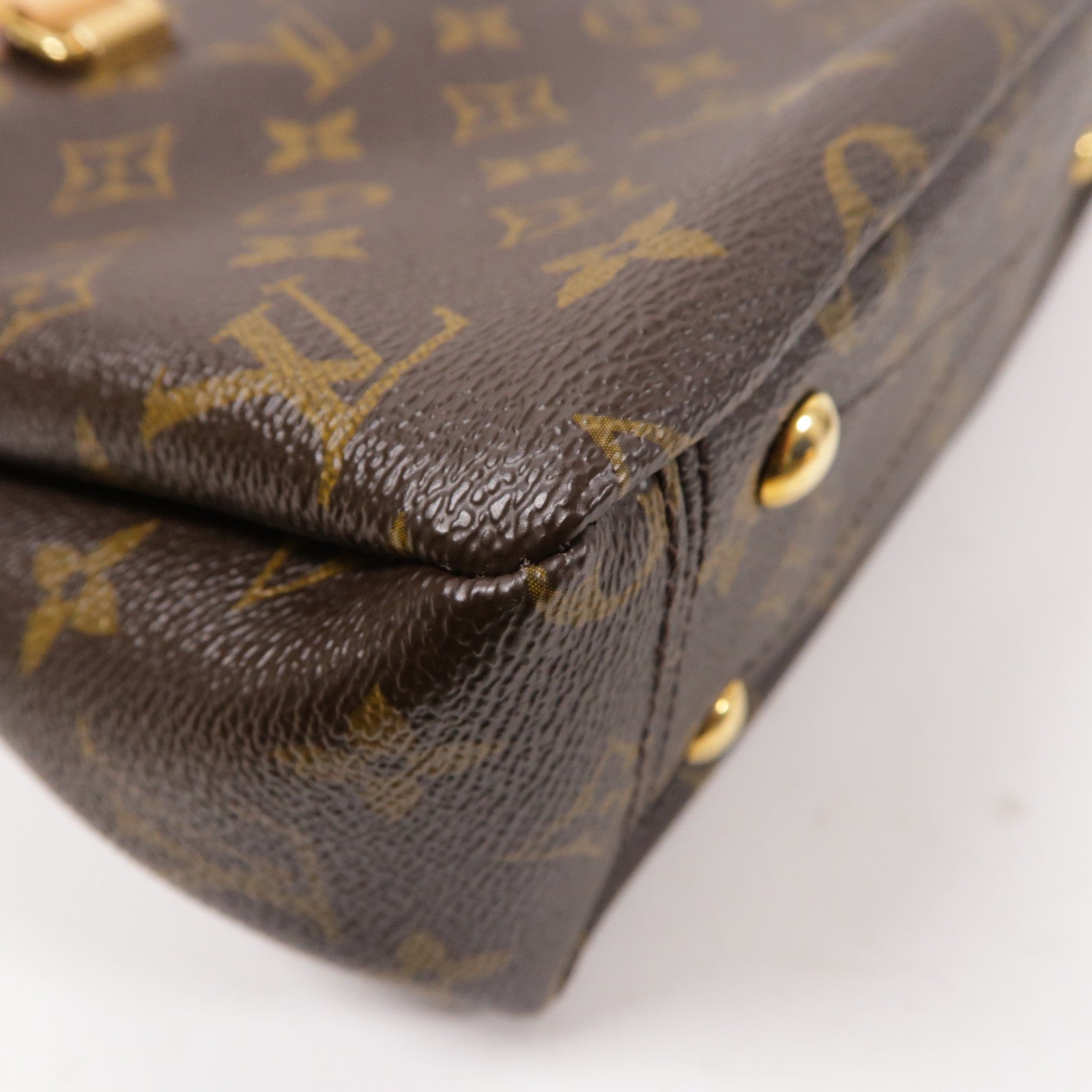LOUIS VUITTON Monogram Pallas MM金扣手挽肩背兩用袋啡色