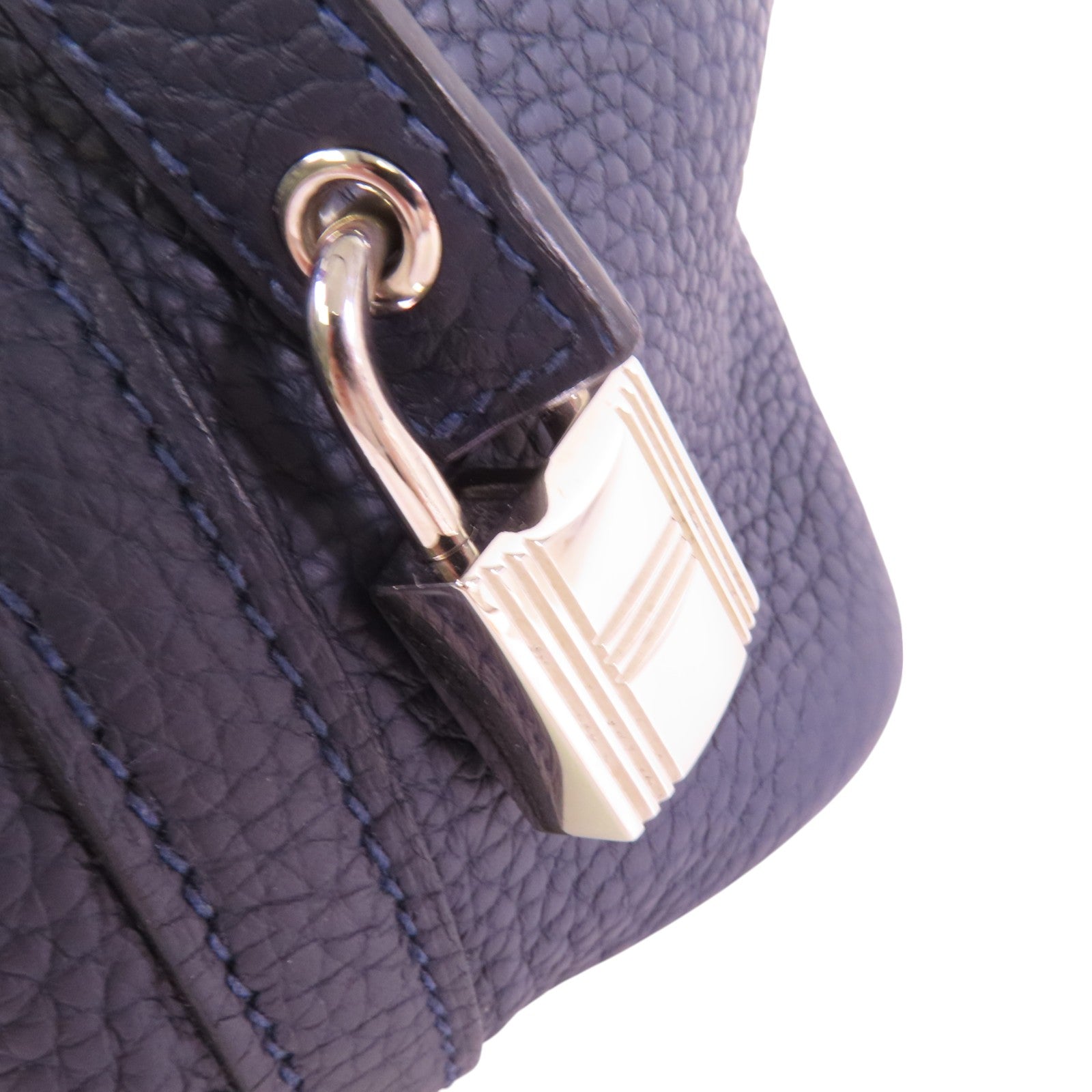 HERMES Clemence皮革Picontin PM銀扣手挽袋
