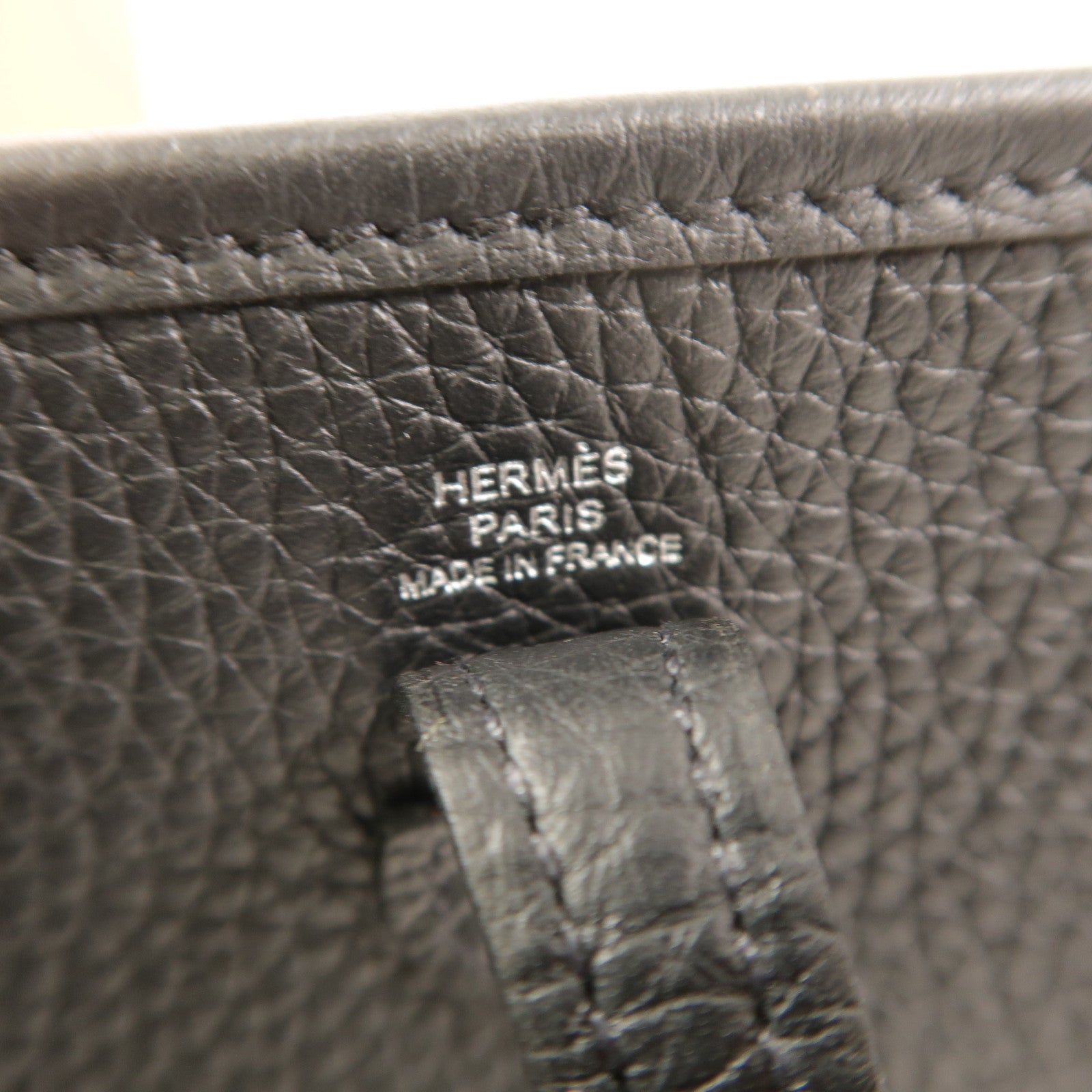 HERMES Clemence皮革Evelyne TPM肩背袋Noir