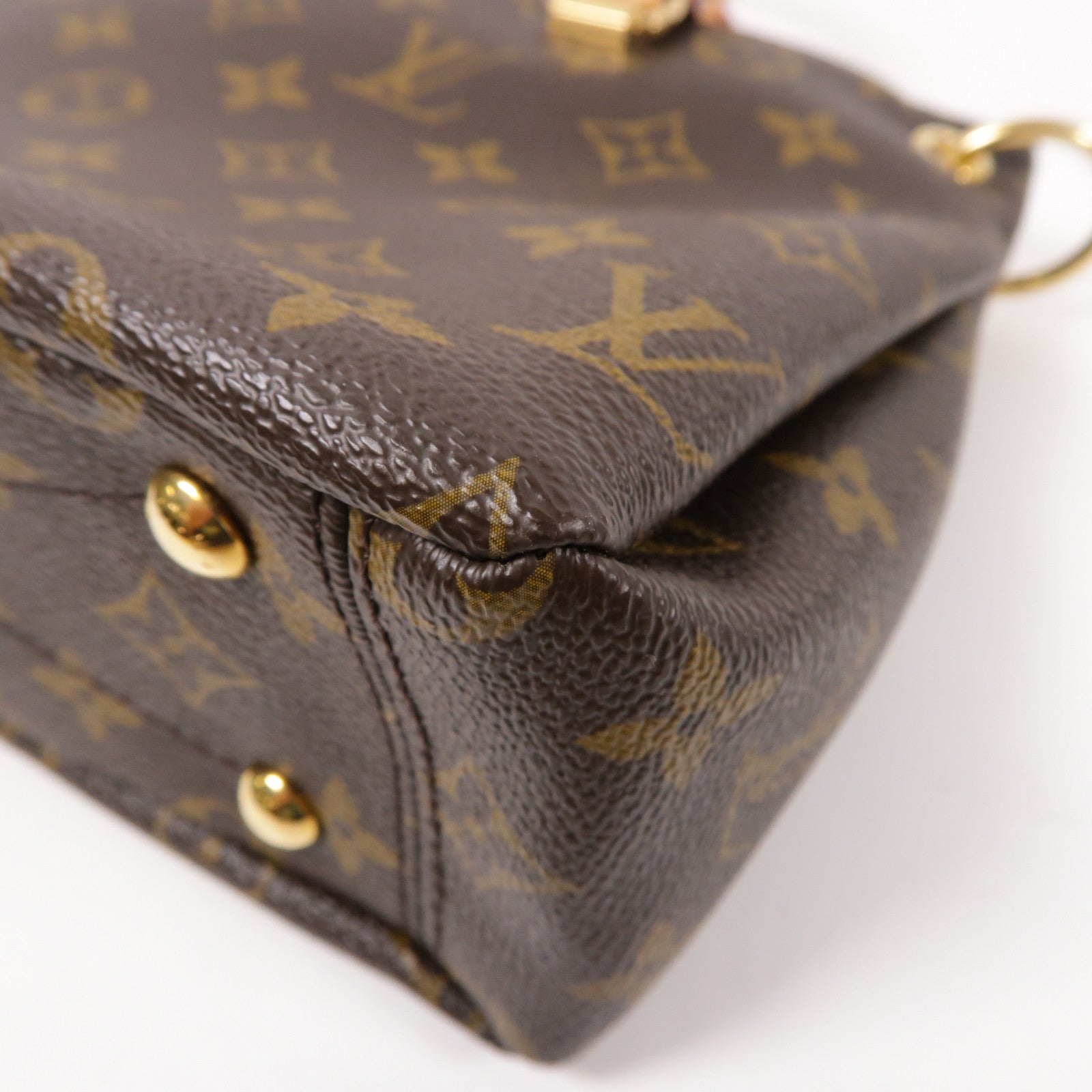 LOUIS VUITTON Monogram Pallas MM金扣手挽肩背兩用袋啡色