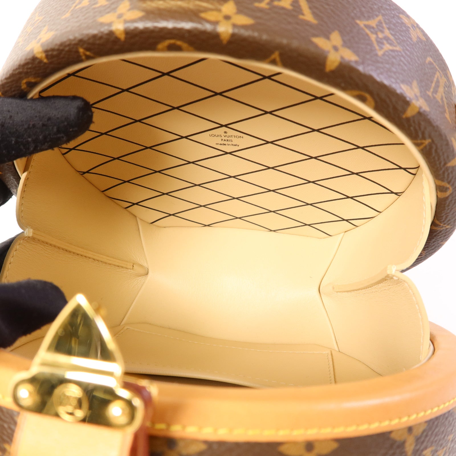 LOUIS VUITTON Monogram Petite Boite Chapeau金扣手挽肩背兩用袋