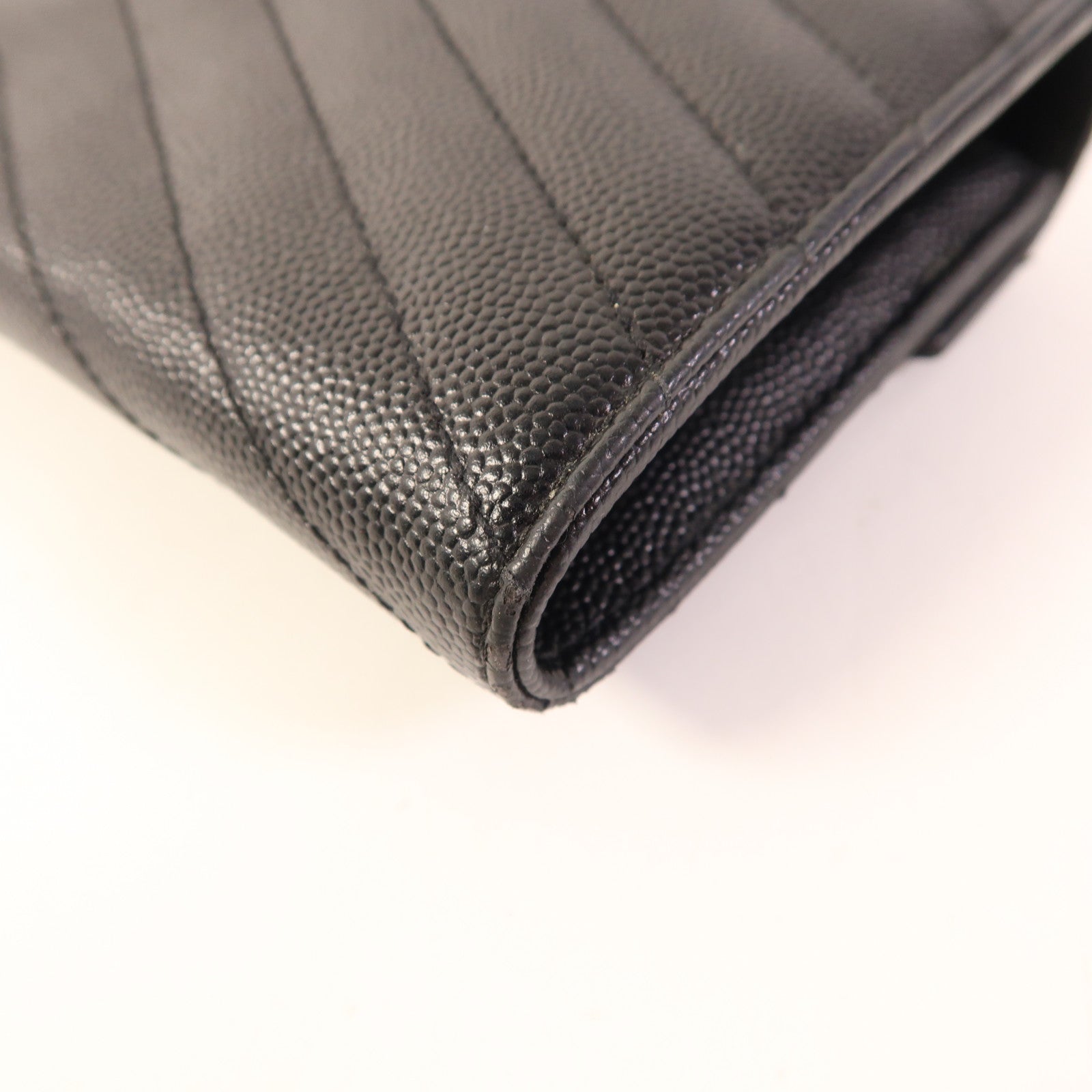 SAINT LAURENT 牛皮皮革Long Wallet金扣長錢包