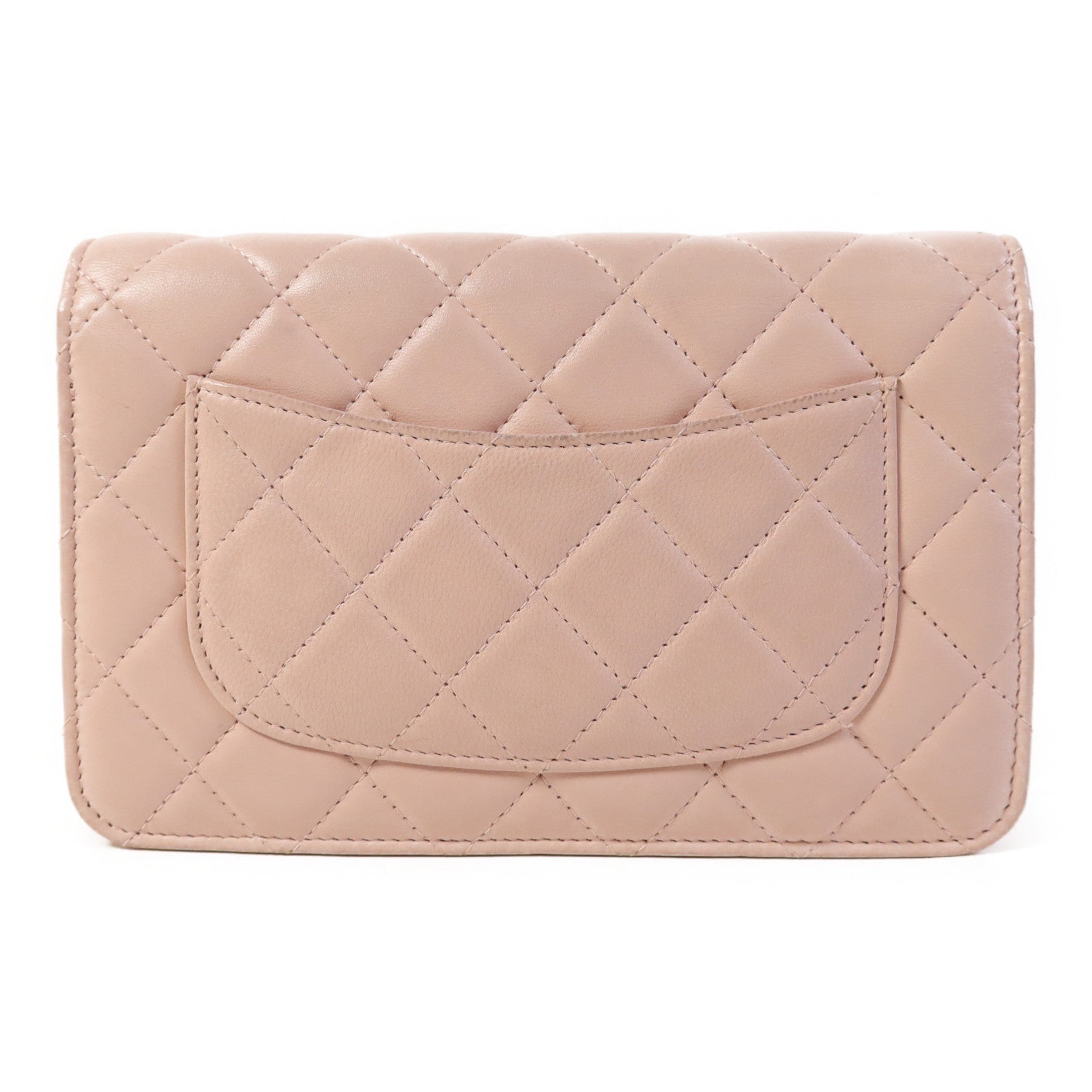 CHANEL 羊皮皮革WOC Wallet On Chain銀扣鏈帶肩背袋