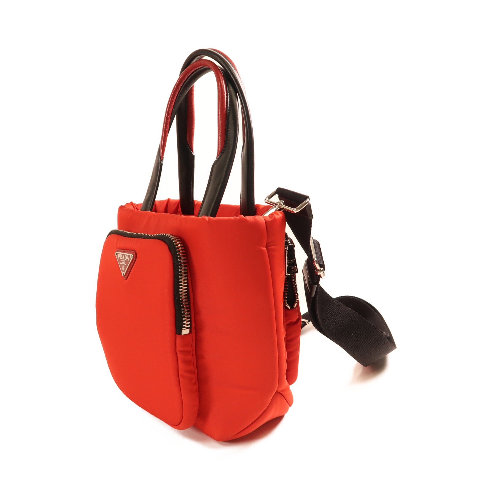 PRADA 尼龍Shoulder Bag銀扣手挽肩背兩用袋