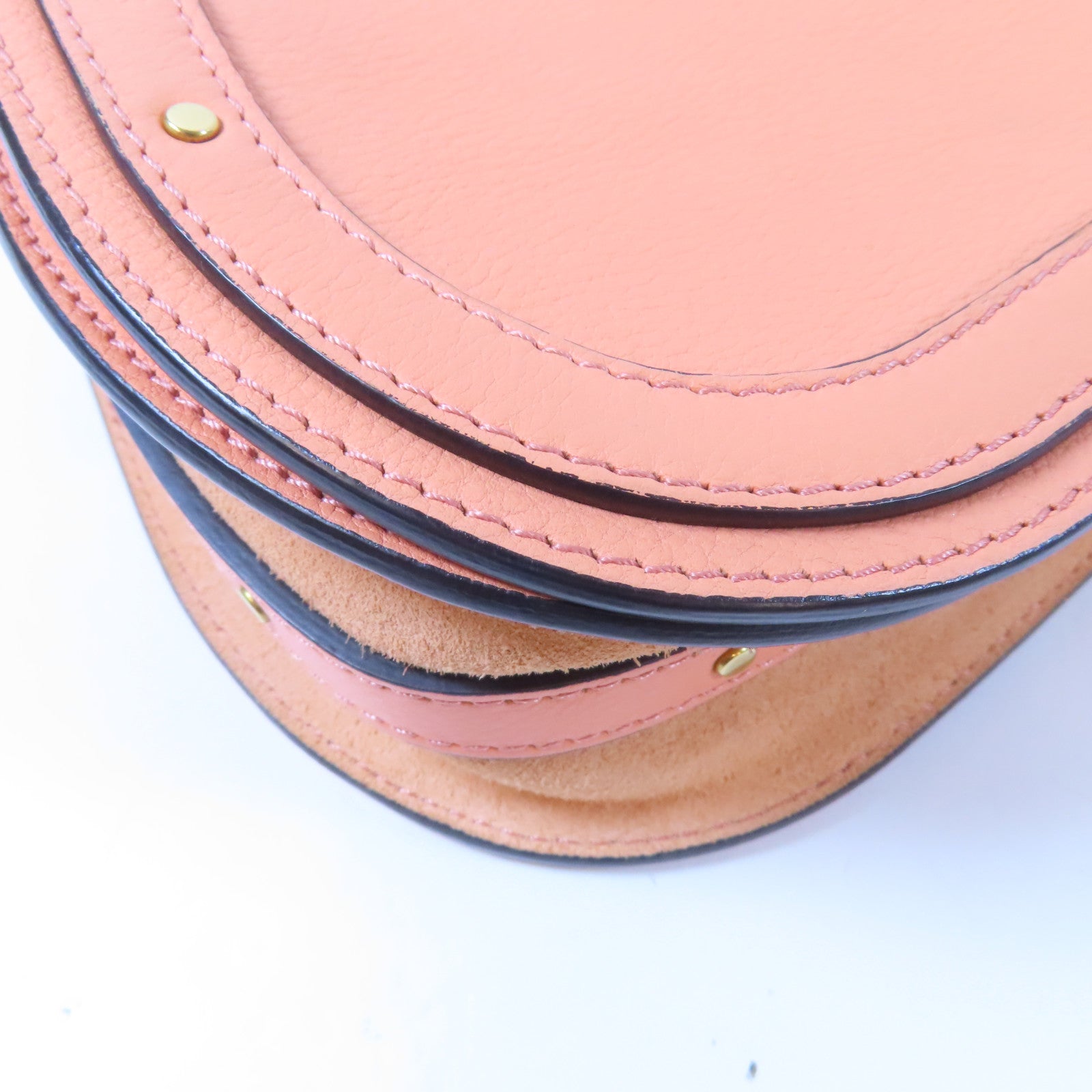 Chloe 牛皮皮革Shoulder Bag金扣手挽肩背兩用袋橙色