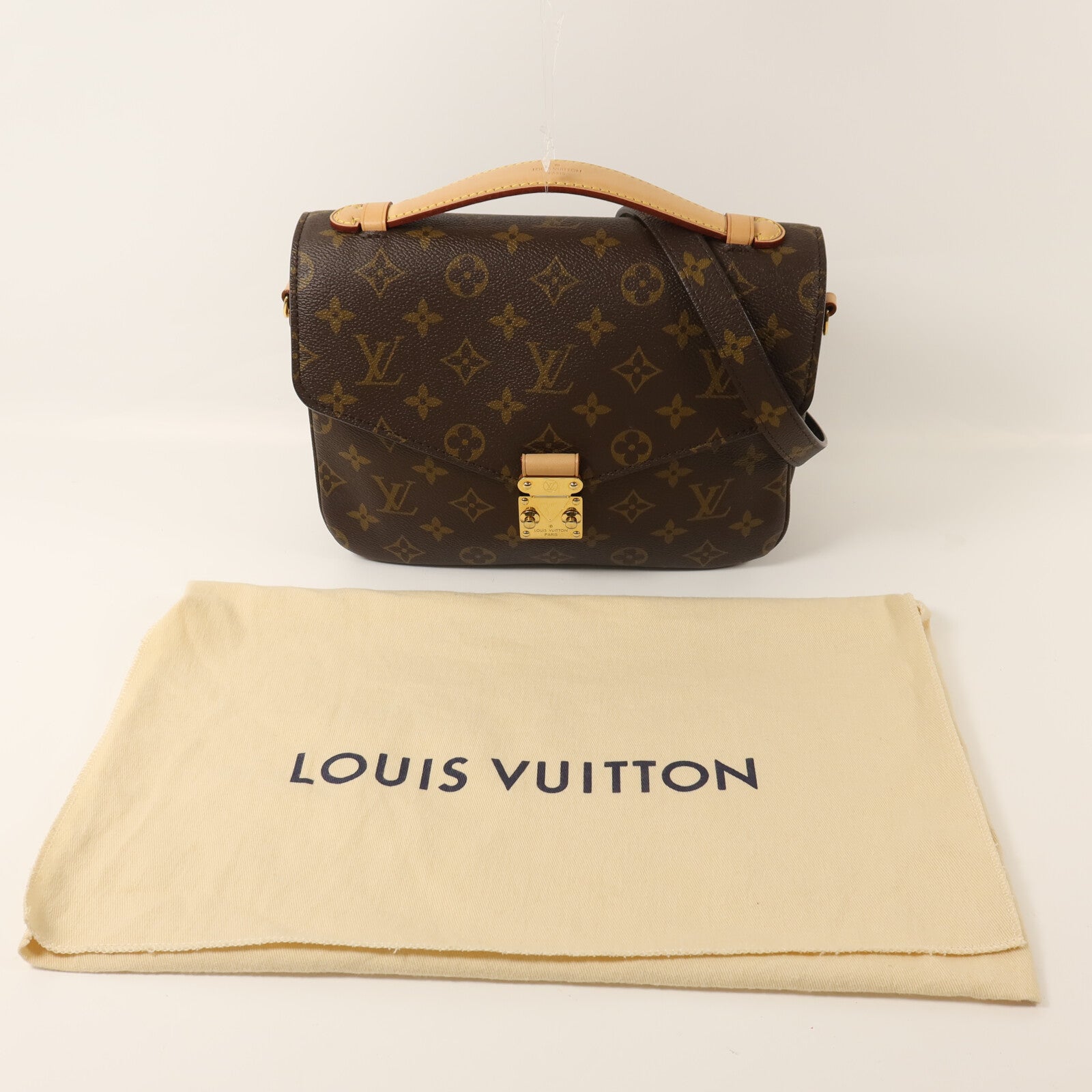 LOUIS VUITTON Monogram Pochette Metis MM金扣手挽肩背兩用袋