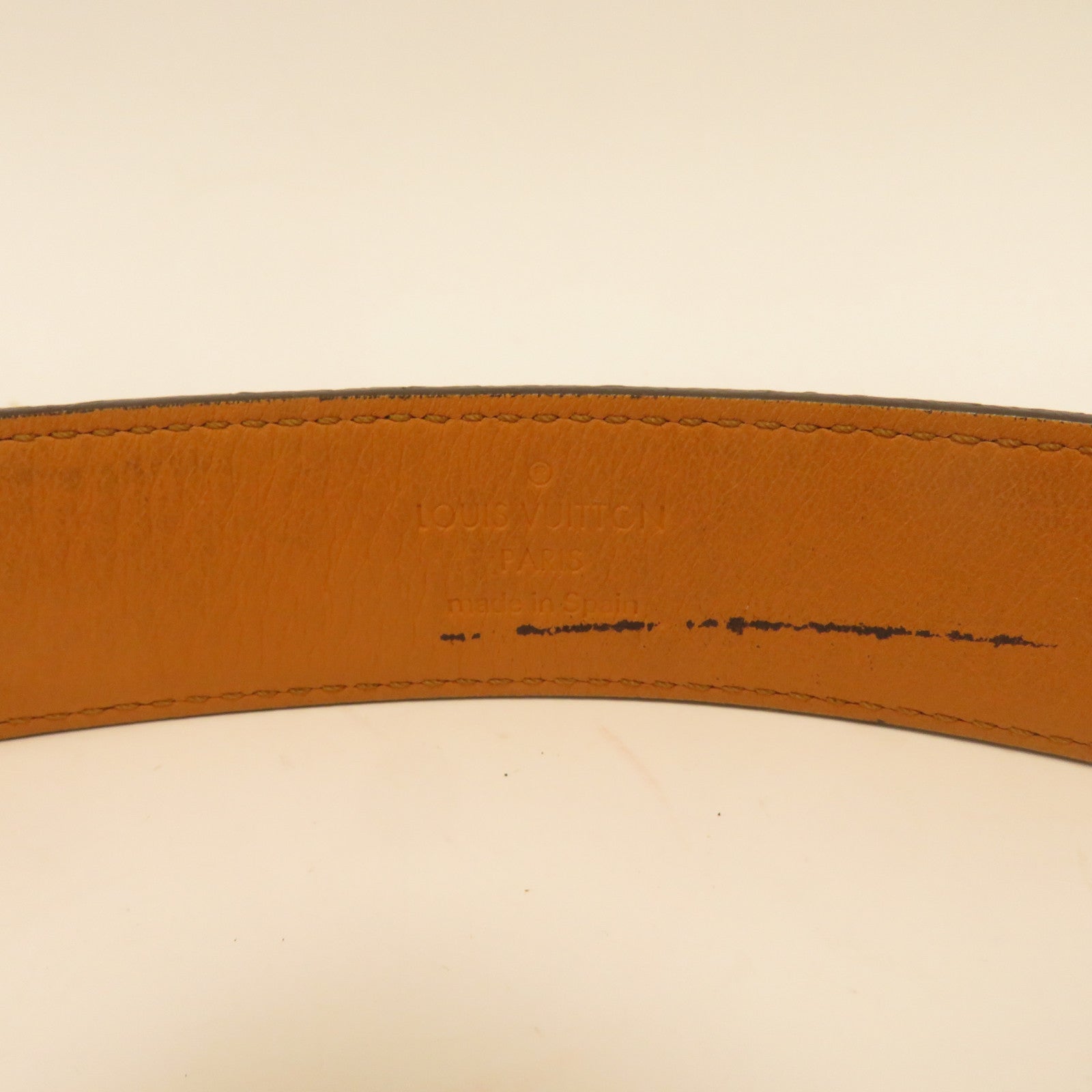 LOUIS VUITTON 【激減優惠】Monogram Belt金扣皮帶啡色