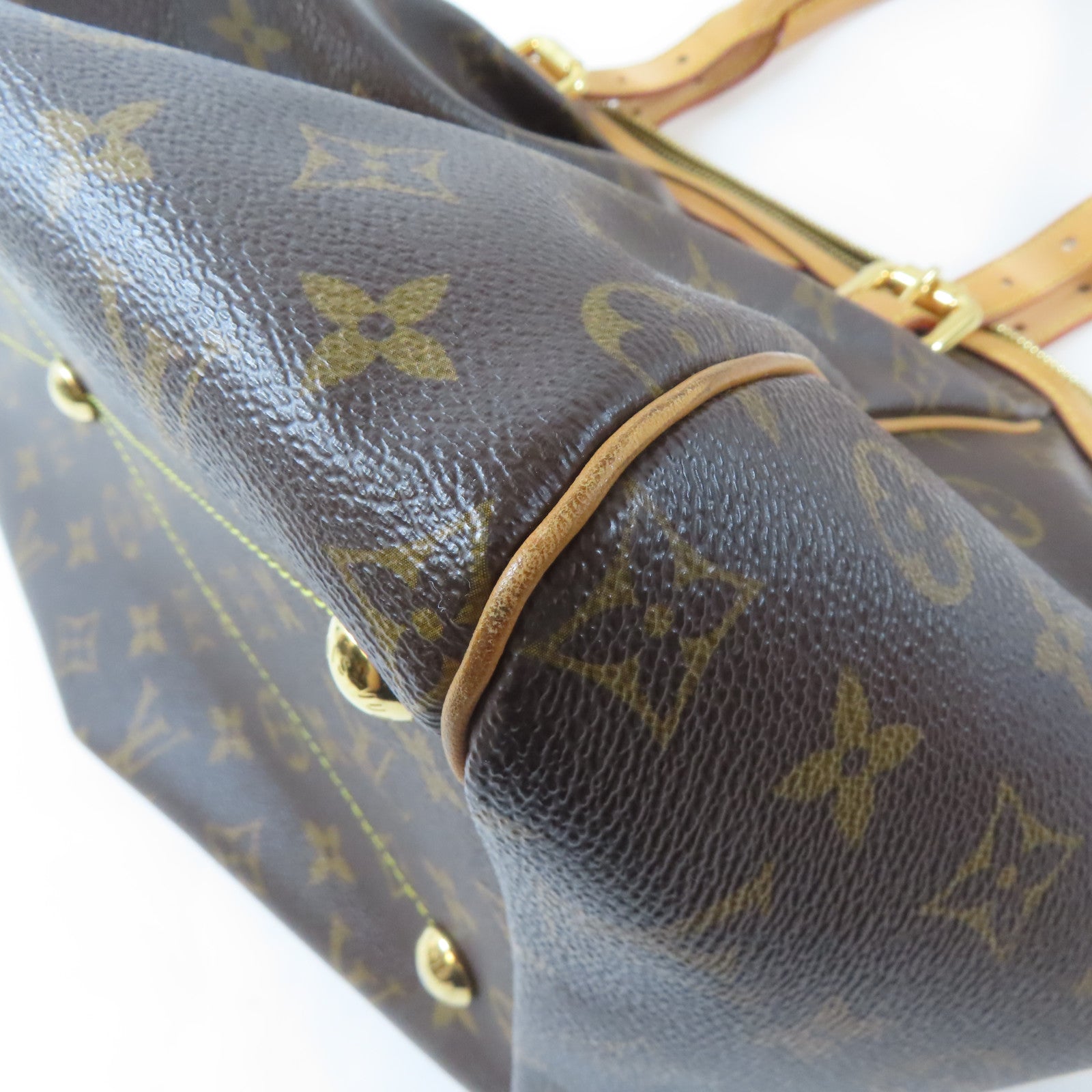 LOUIS VUITTON Monogram Tivoli GM金扣手挽袋啡色