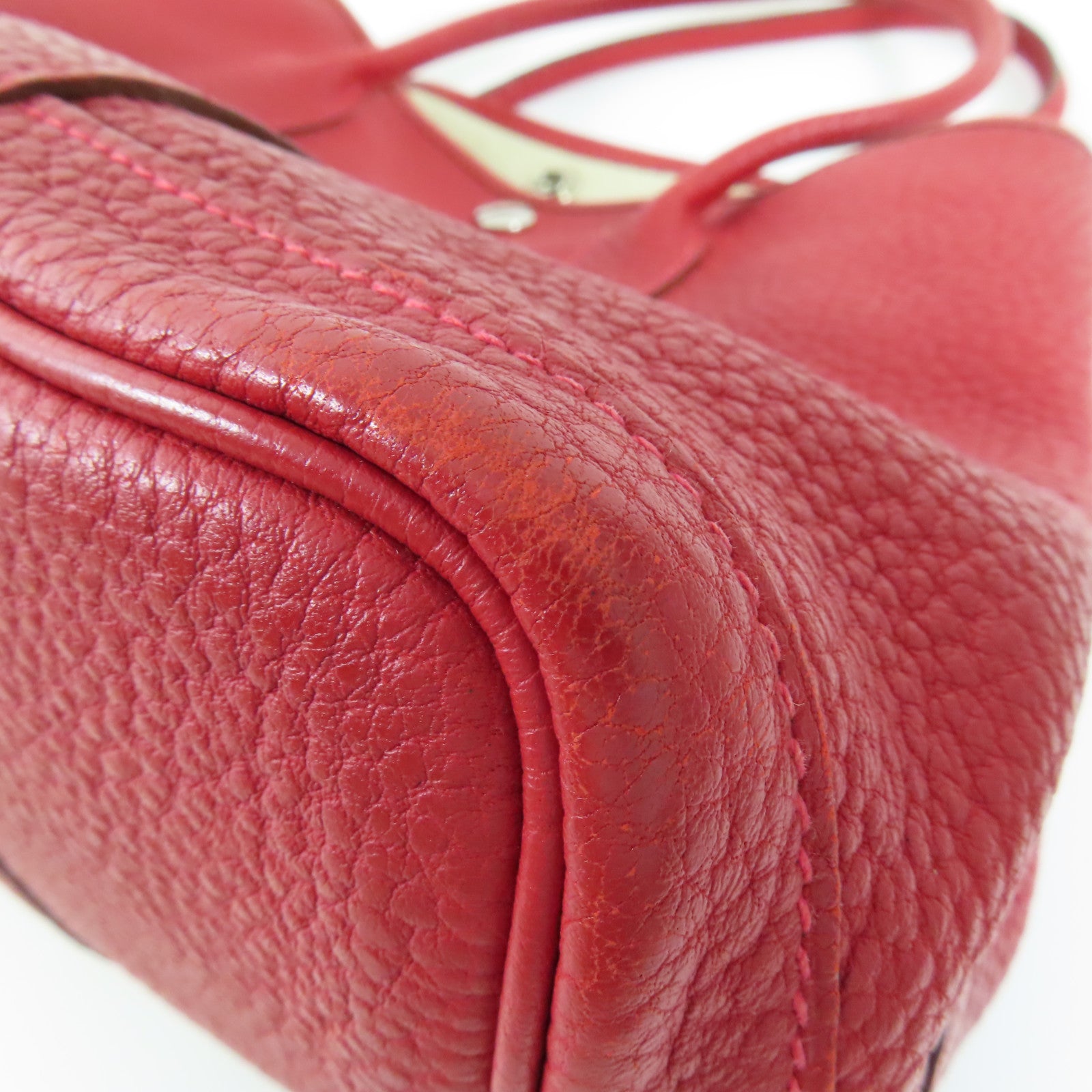 HERMES 【激減優惠】Negonda Garden Party TPM銀扣手挽袋Q5 Rouge Casaque