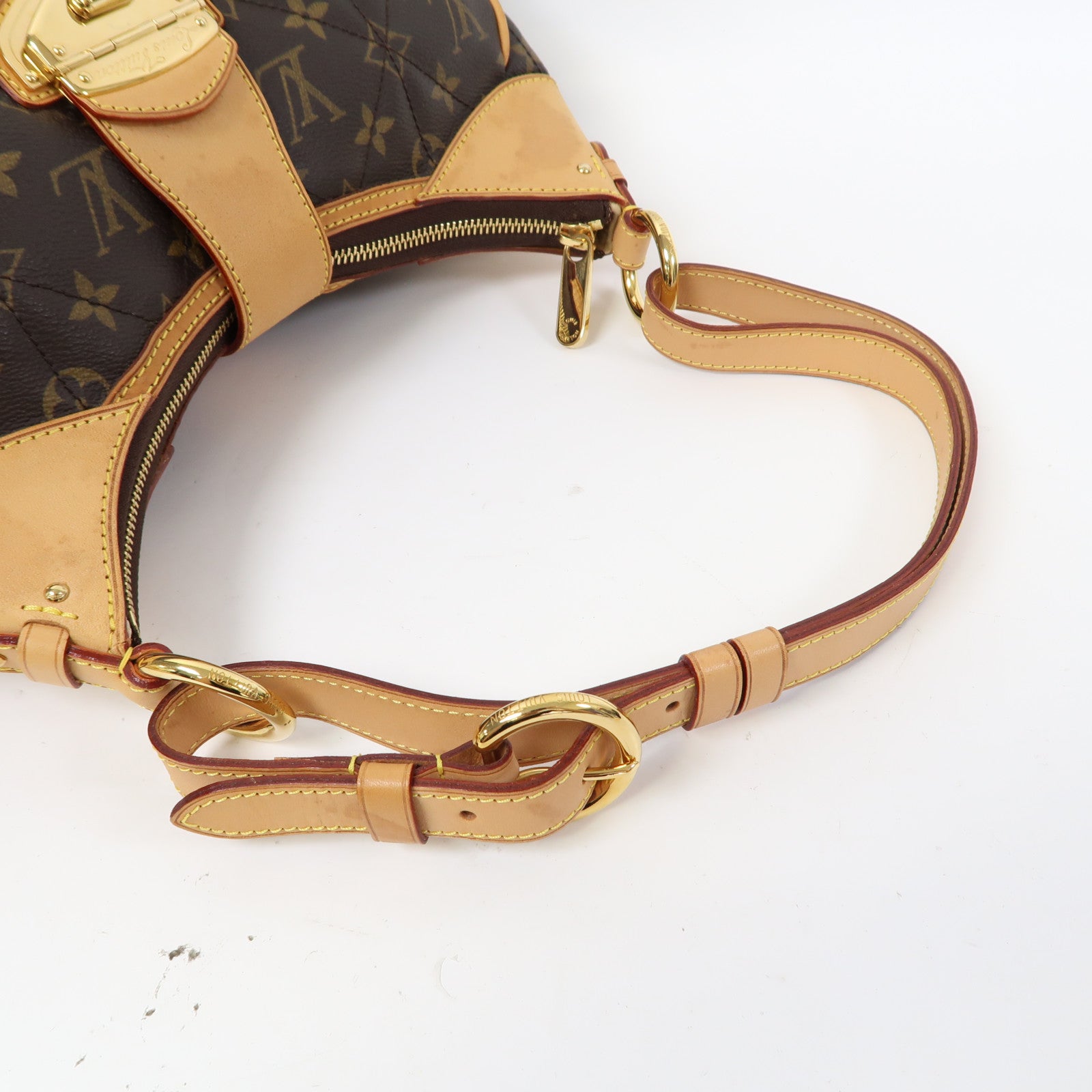 LOUIS VUITTON 【激減優惠】Monogram City Bag PM金扣肩背袋啡色