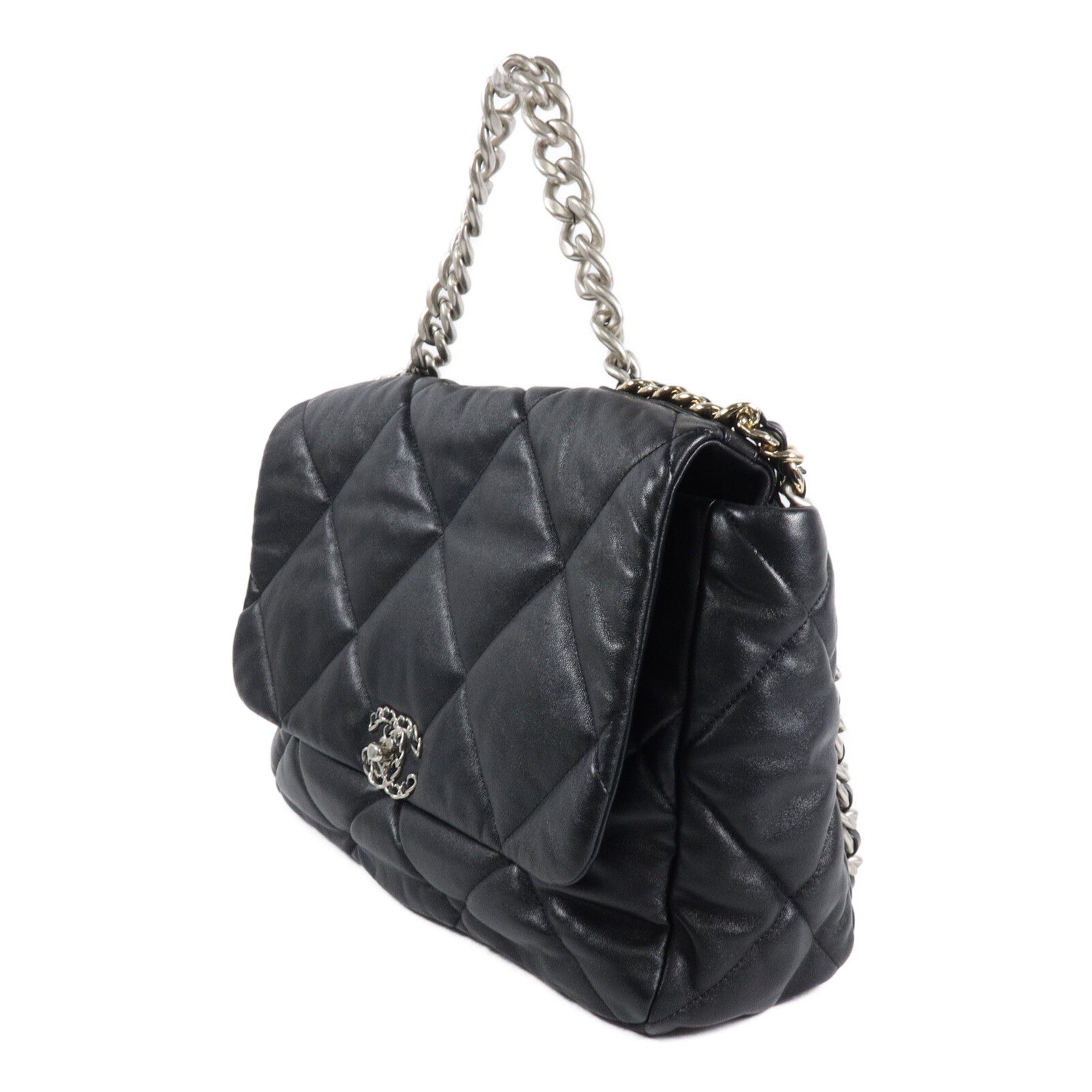 CHANEL 牛皮皮革Chanel 19 Maxi手挽肩背兩用袋