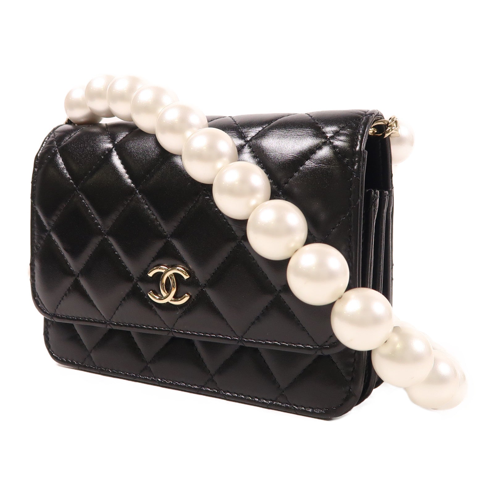 CHANEL 【激減優惠】牛皮皮革Wallet On Chain金扣肩背袋
