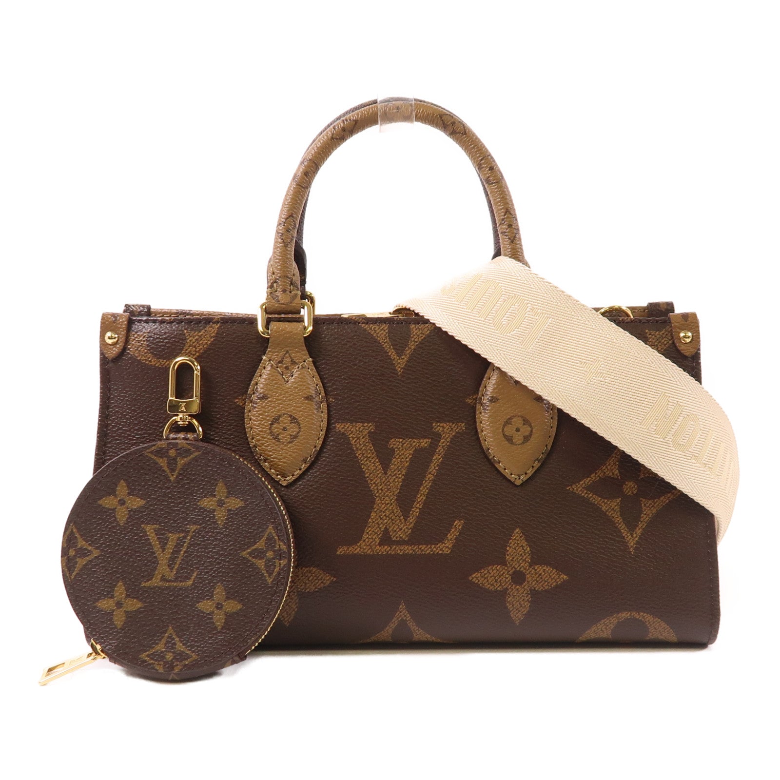 LOUIS VUITTON Monogram On The Go East West金扣手挽肩背兩用袋