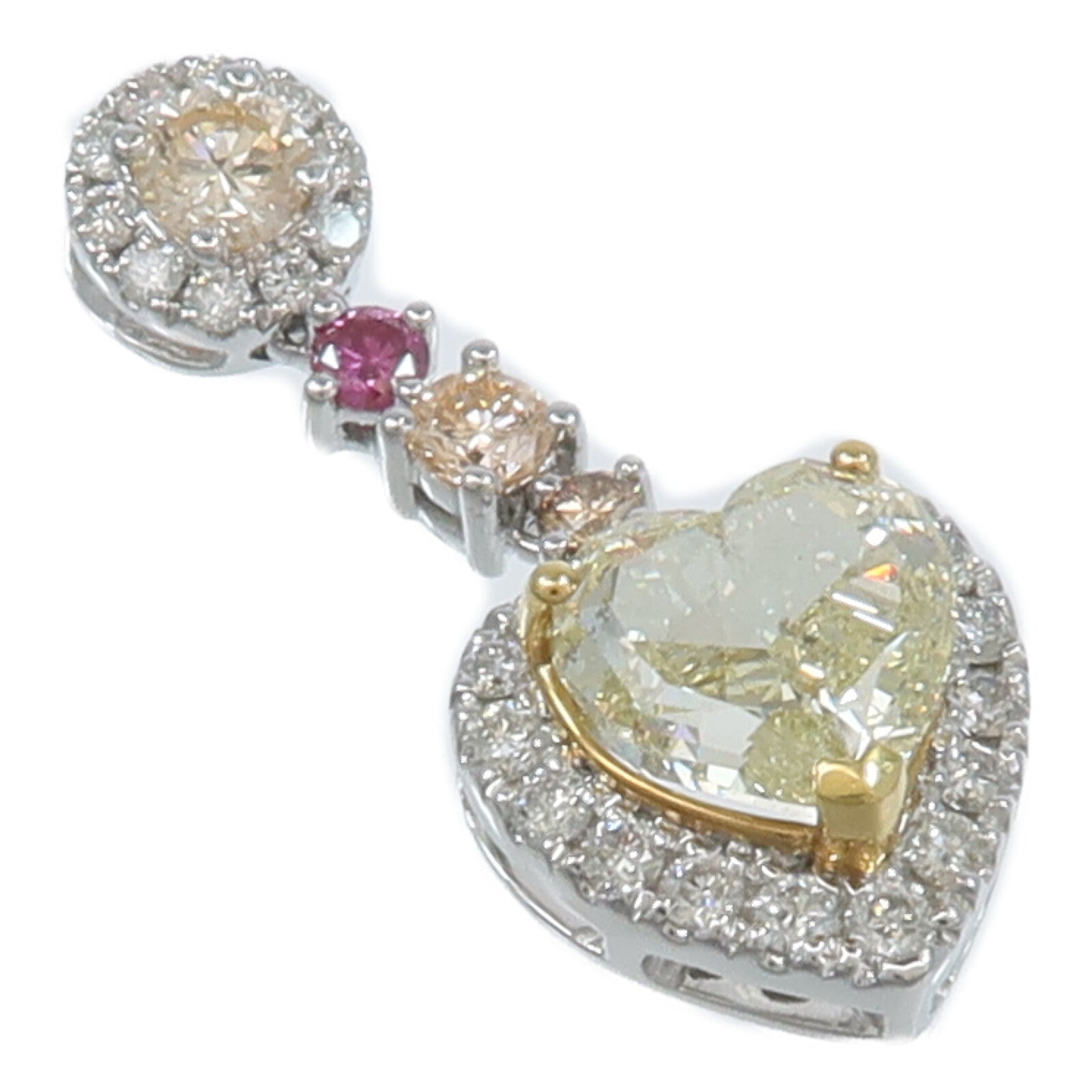 JEWELRY 18K白金Diamond Pendant Top鑽石吊墜