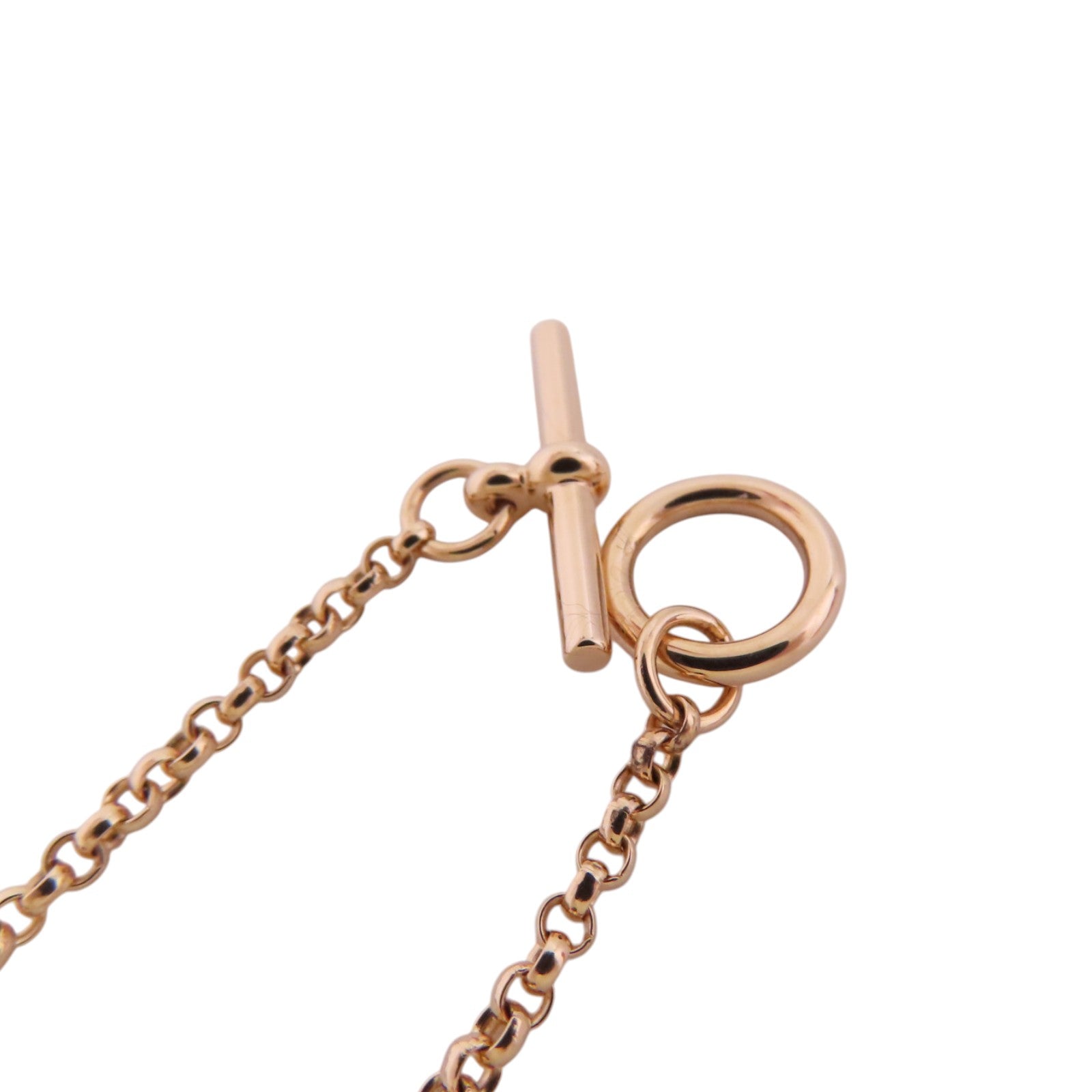 HERMES 18K玫瑰金Ex-Libris Diamond Bracelet金扣鑽石手鏈