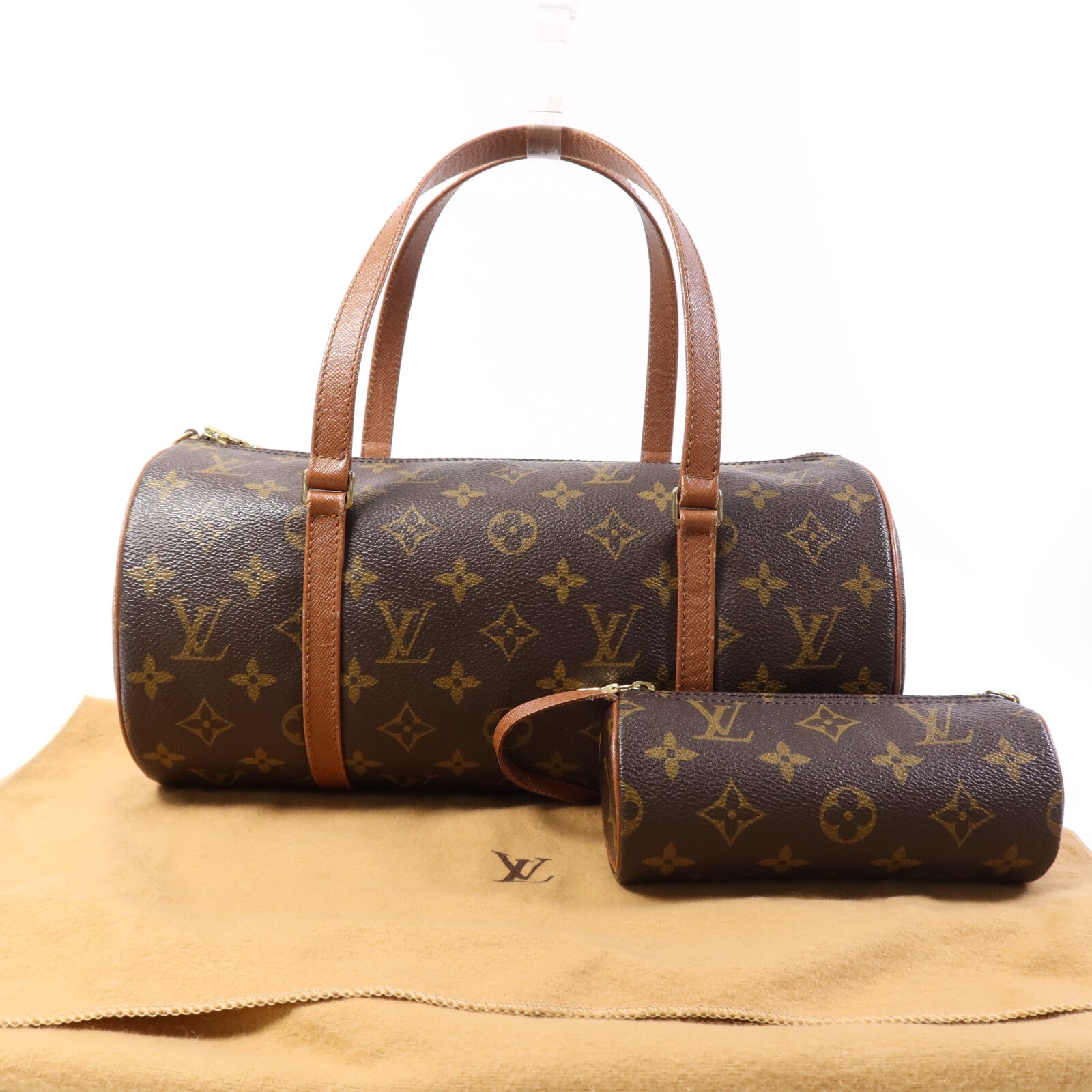 LOUIS VUITTON Monogram Papillon 30金扣手挽袋