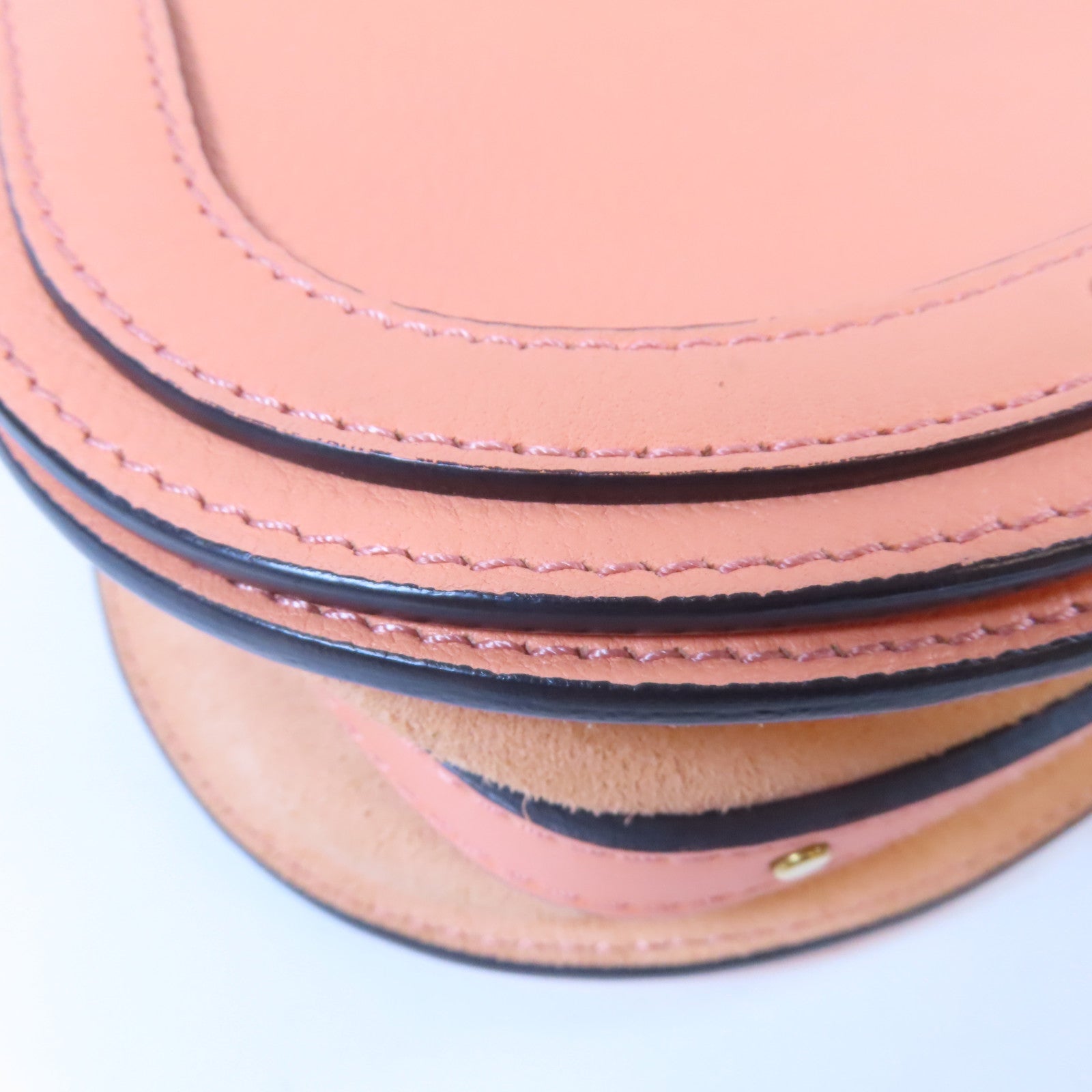 Chloe 牛皮皮革Shoulder Bag金扣手挽肩背兩用袋橙色