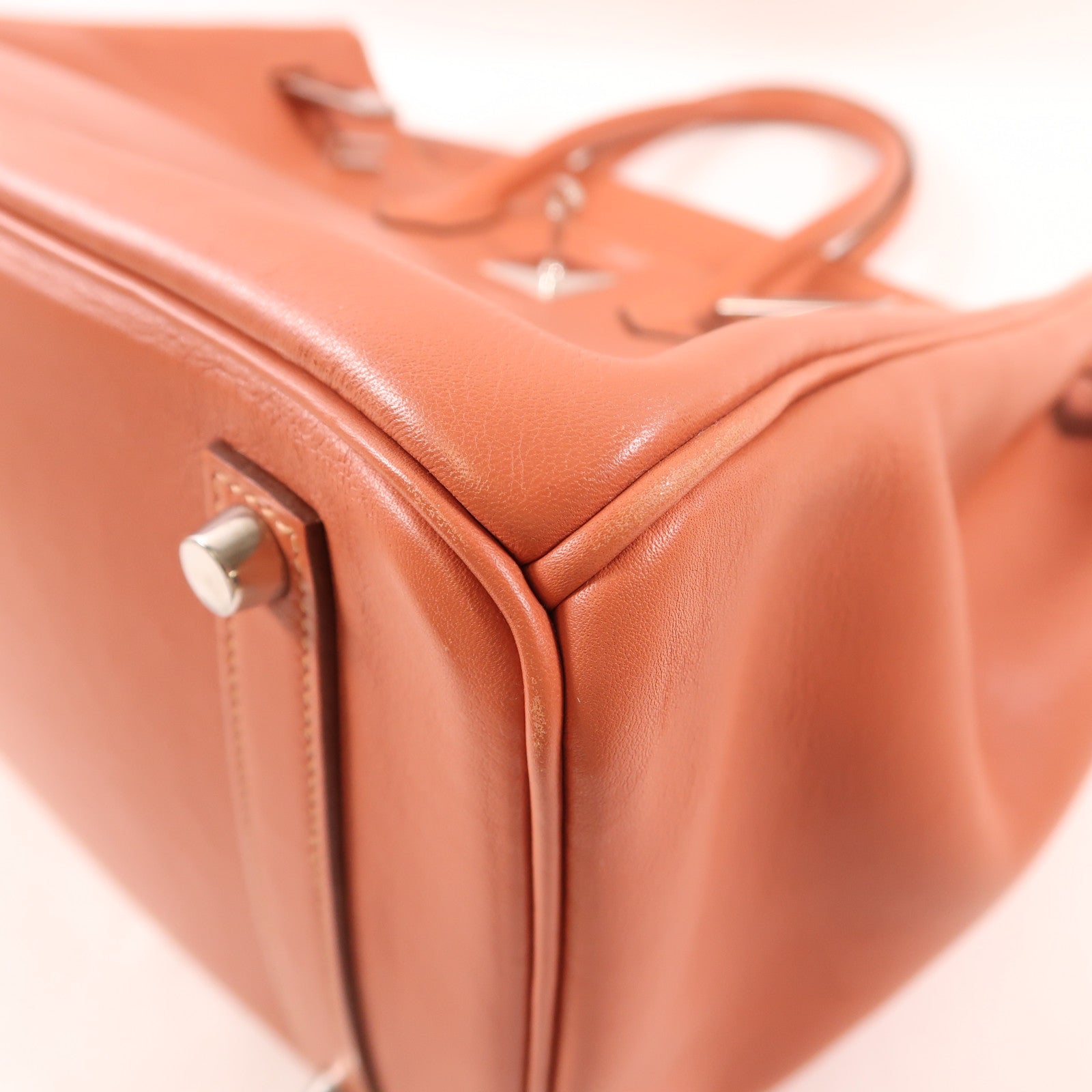 HERMES Swift皮革Birkin 35銀扣手挽袋Rose Tea粉紅色