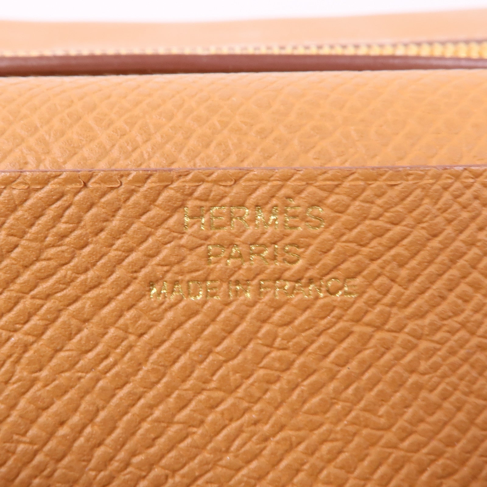 HERMES Epsom皮革Bearn Wallet金扣長錢包Gold