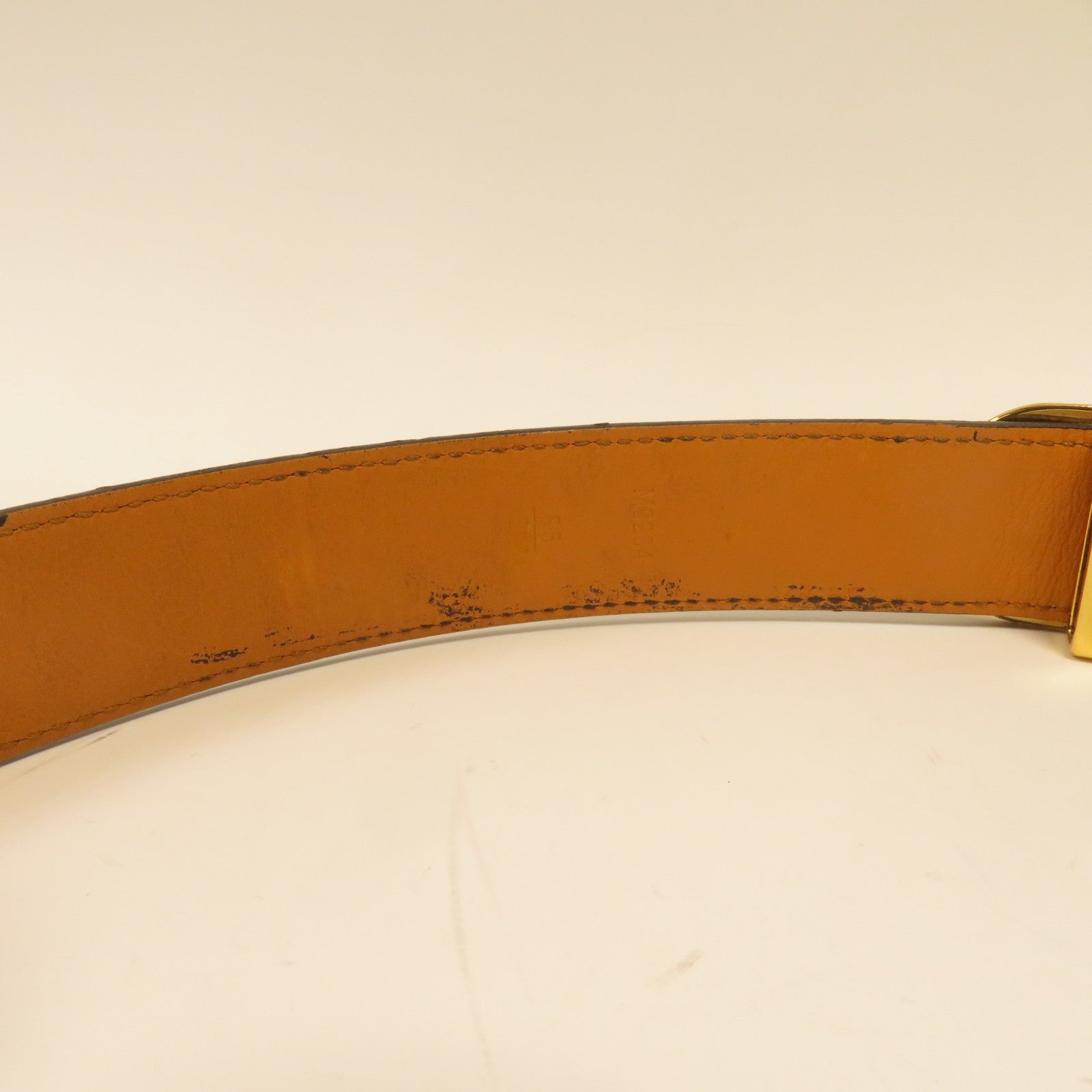 LOUIS VUITTON 【激減優惠】Monogram Belt金扣皮帶啡色