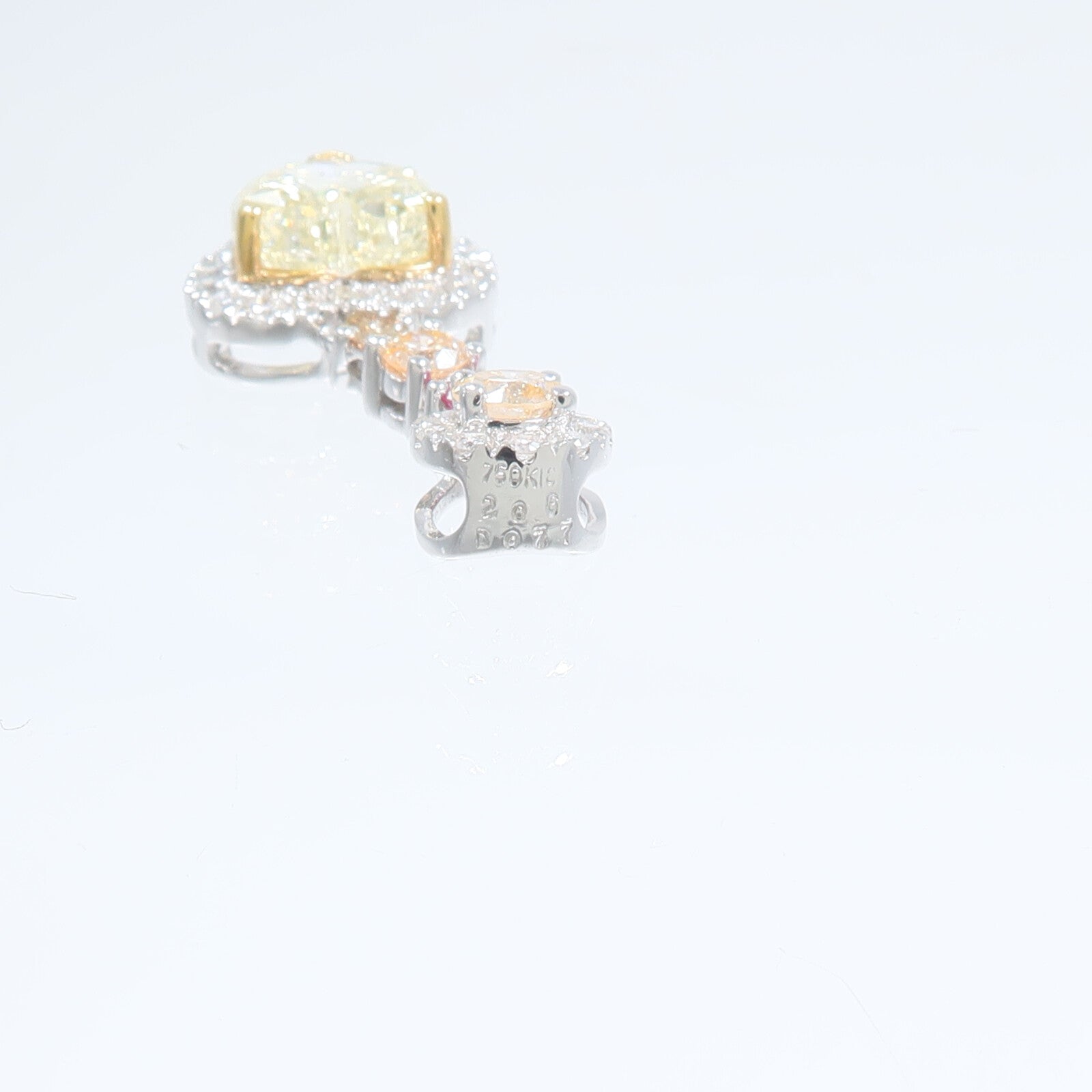 JEWELRY 18K白金Diamond Pendant Top鑽石吊墜
