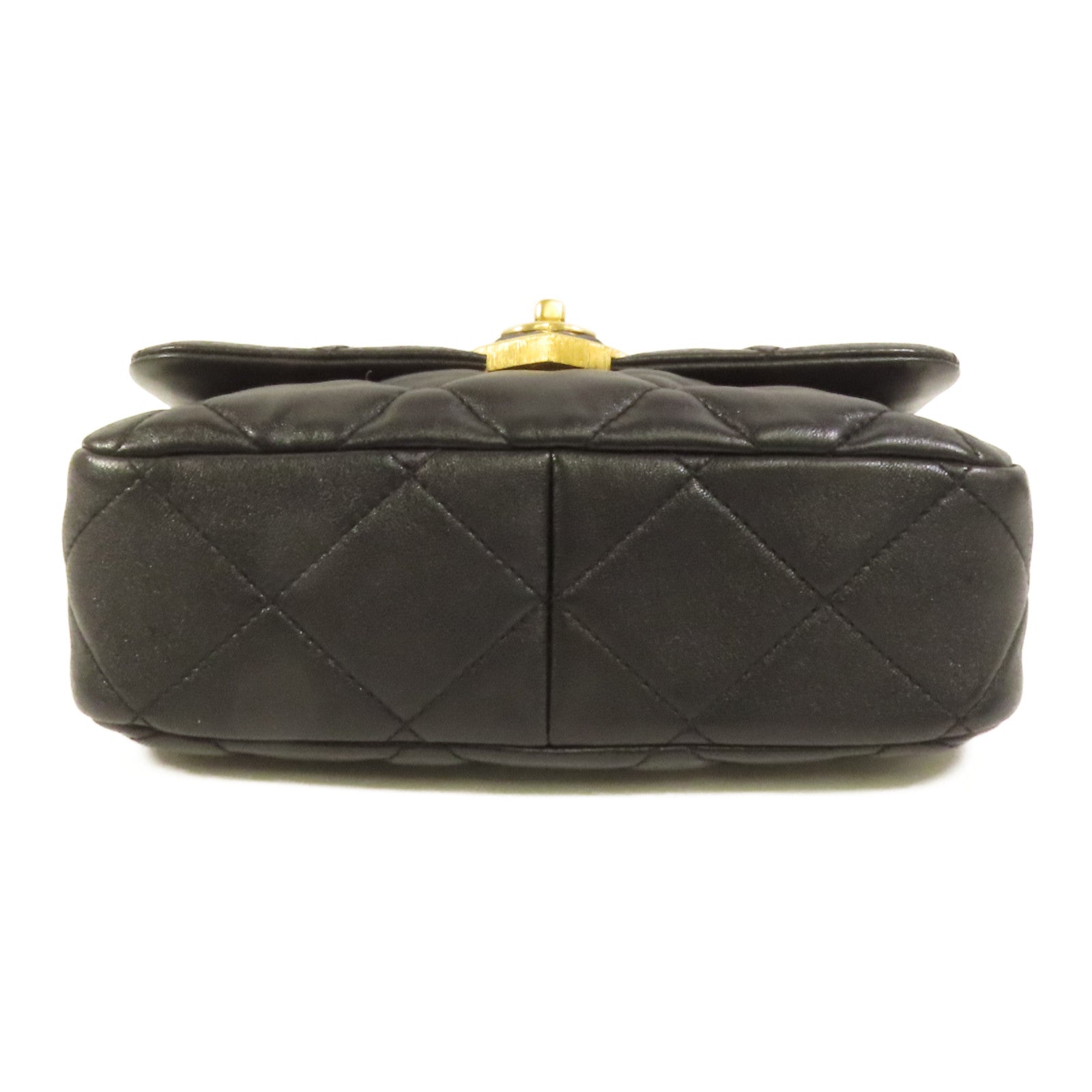 CHANEL 羊皮皮革Chain Shoulder金扣鏈帶肩背袋
