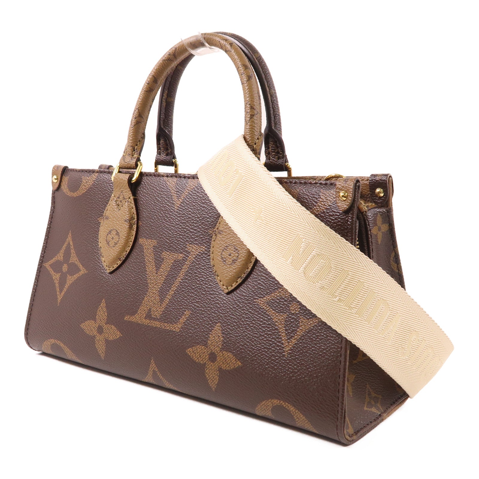 LOUIS VUITTON Monogram On The Go East West金扣手挽肩背兩用袋