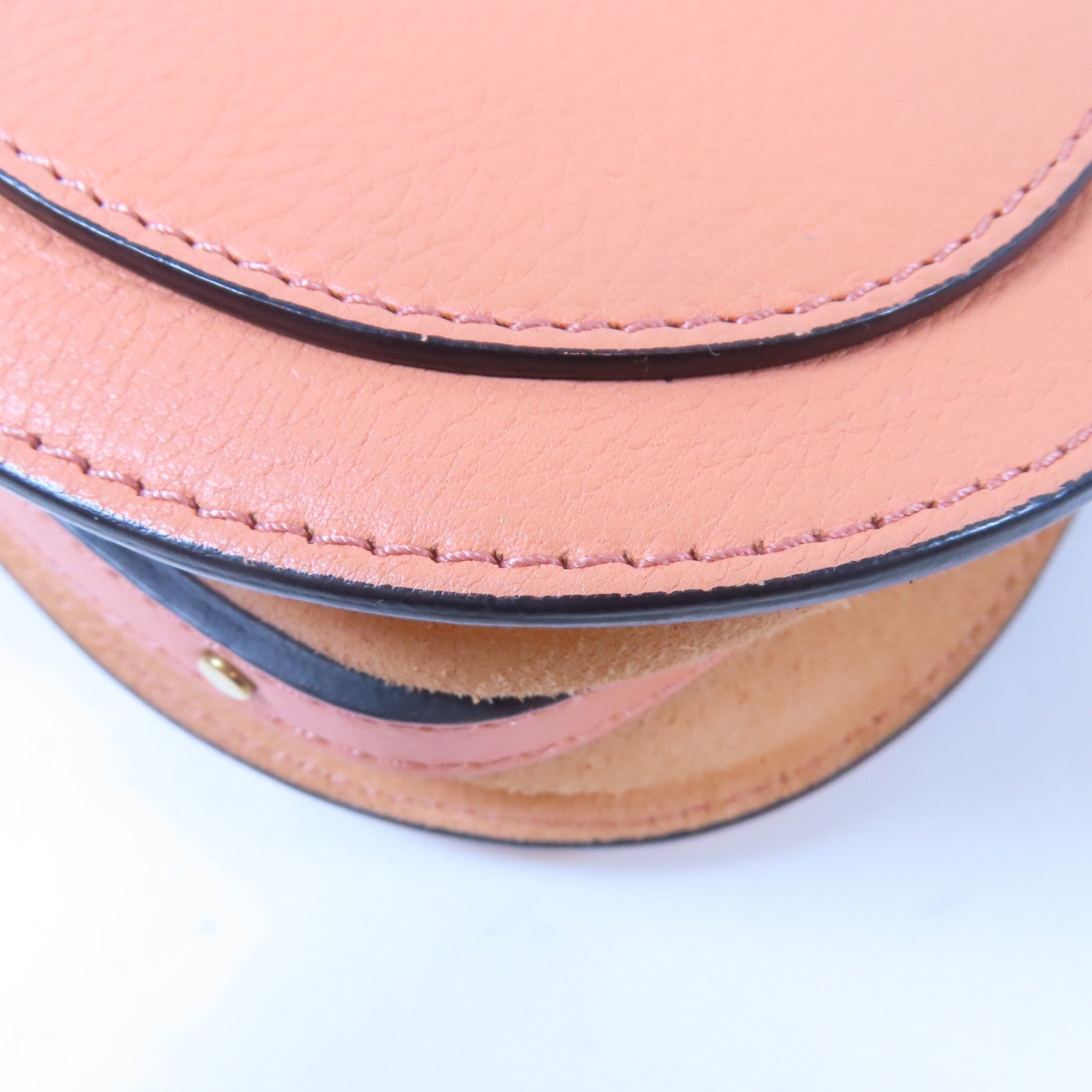 Chloe 牛皮皮革Shoulder Bag金扣手挽肩背兩用袋橙色