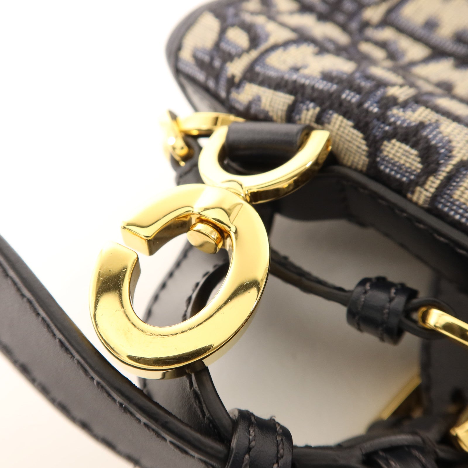 Dior 帆布Medium C'est Bag金扣手挽肩背兩用袋