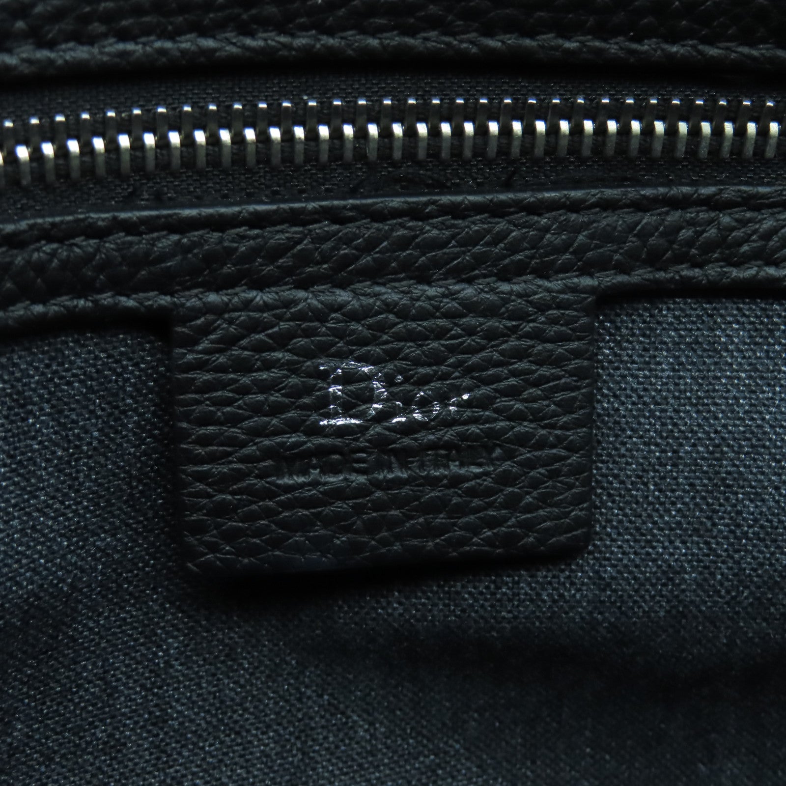 Dior 【清倉大減價】牛皮皮革Briefcase銀扣公事包黑色– Brand