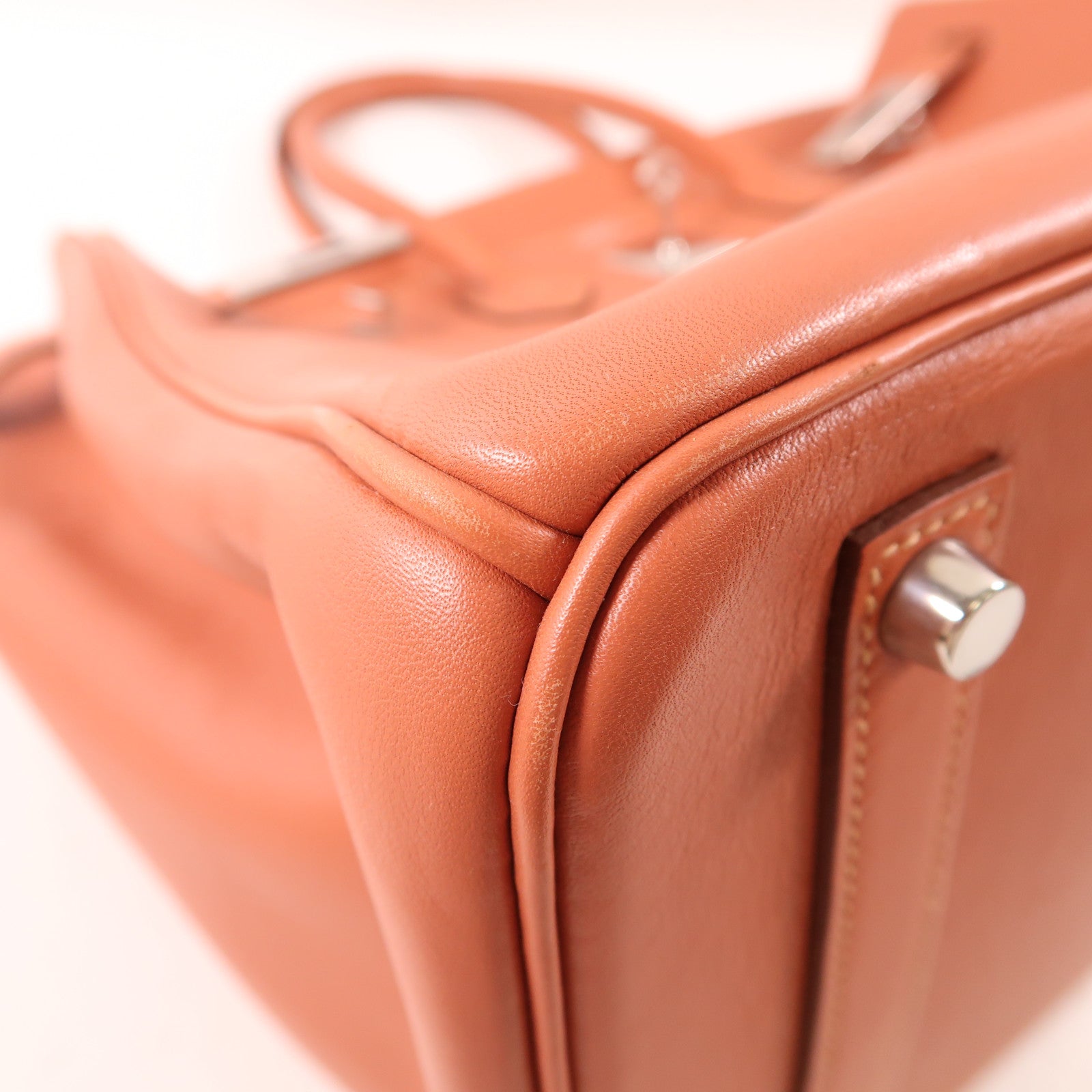 HERMES Swift皮革Birkin 35銀扣手挽袋Rose Tea粉紅色