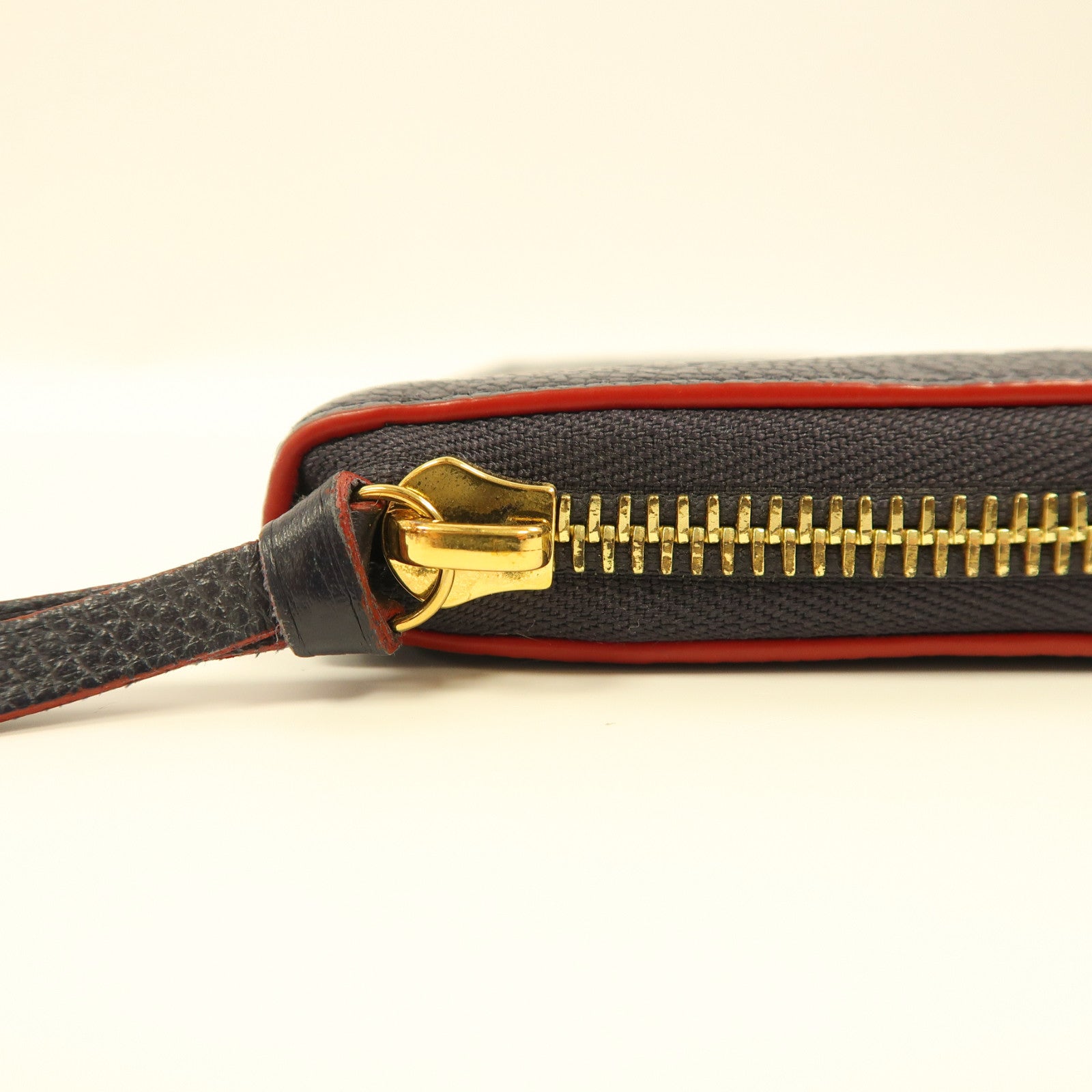 LOUIS VUITTON Monogram Empreinte Portefeuille Clemence金扣長錢包藍色