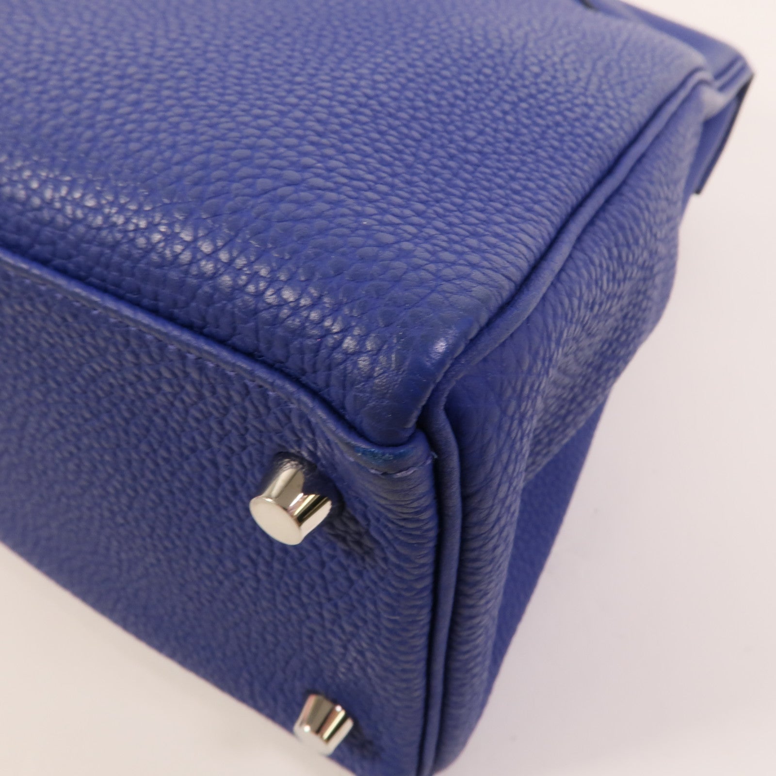 HERMES Togo皮革Kelly 32手挽肩背兩用袋Blue Electrique